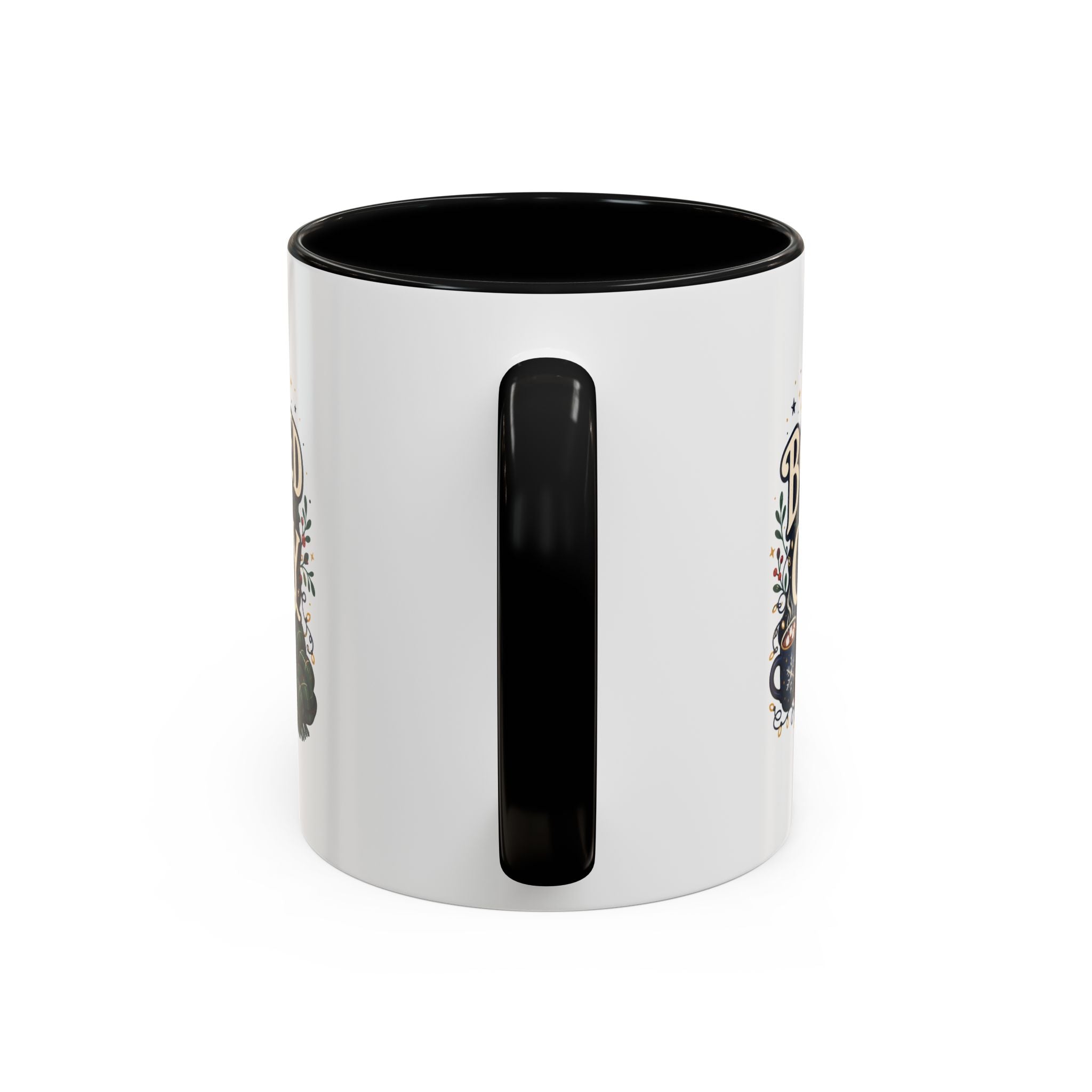 Modern Day Christmas Booked and Cozy Accent Coffee Mug — Book Lover Tea & Coffee Cup (11/15oz)