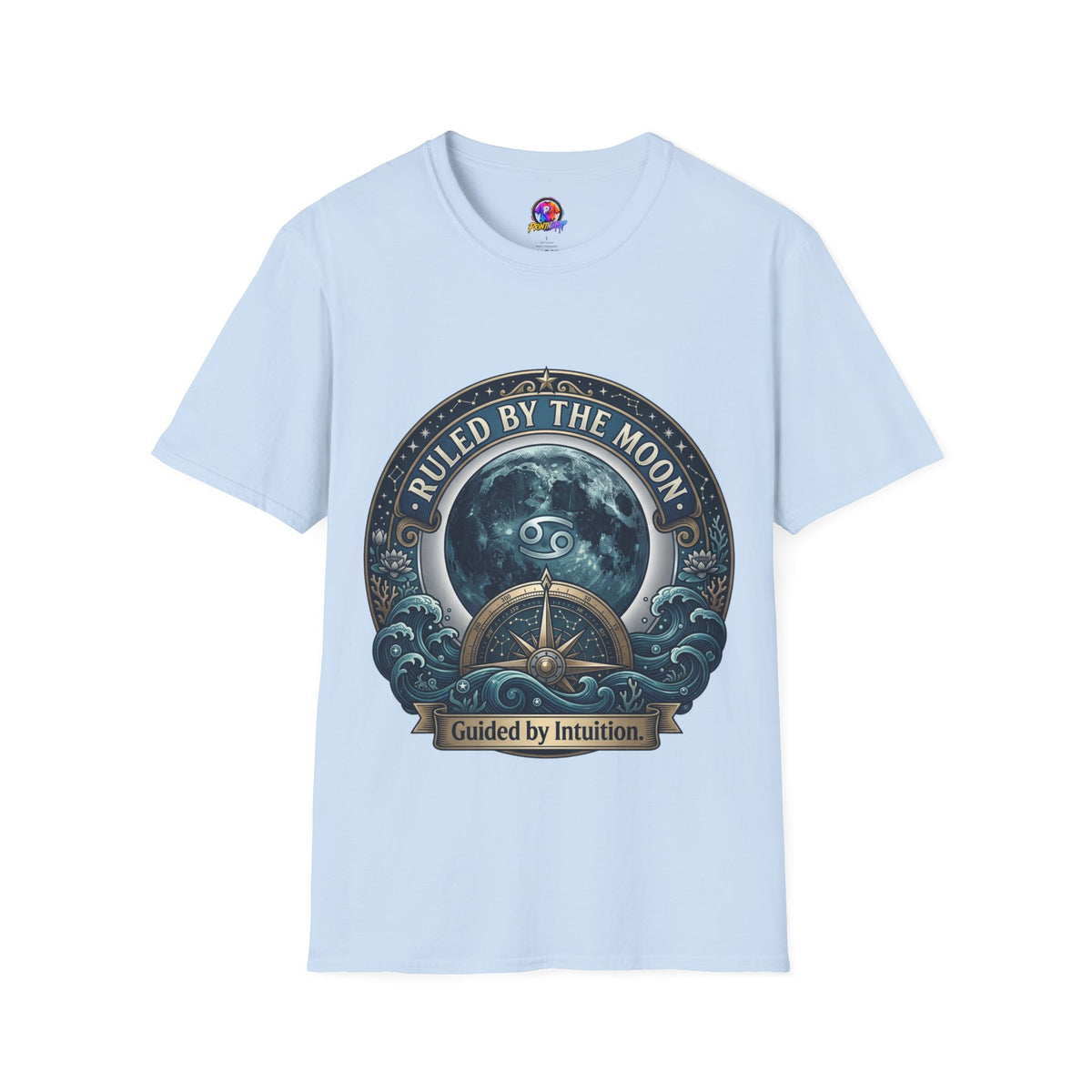 Cancer Zodiac Ruled by the Moon T-Shirt — Celestial Astrology Zodiac Graphic Tee