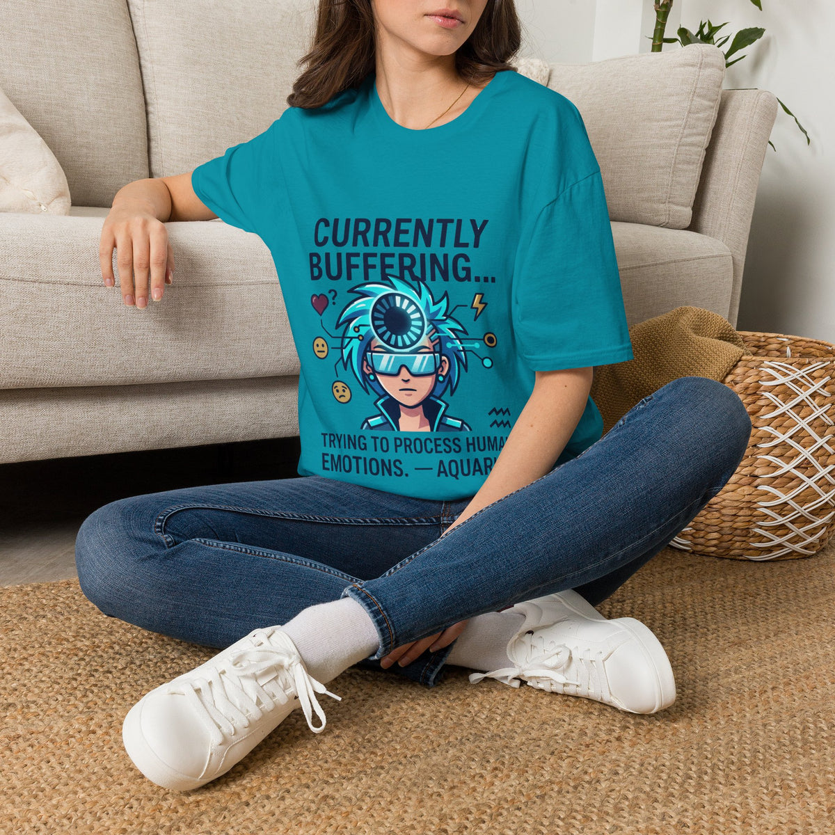 Currently Buffering T-Shirt — Funny Aquarius Zodiac Tee