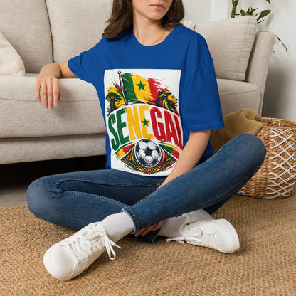 Senegal Flag Soccer T-Shirt — Lion & Football Pride Tee