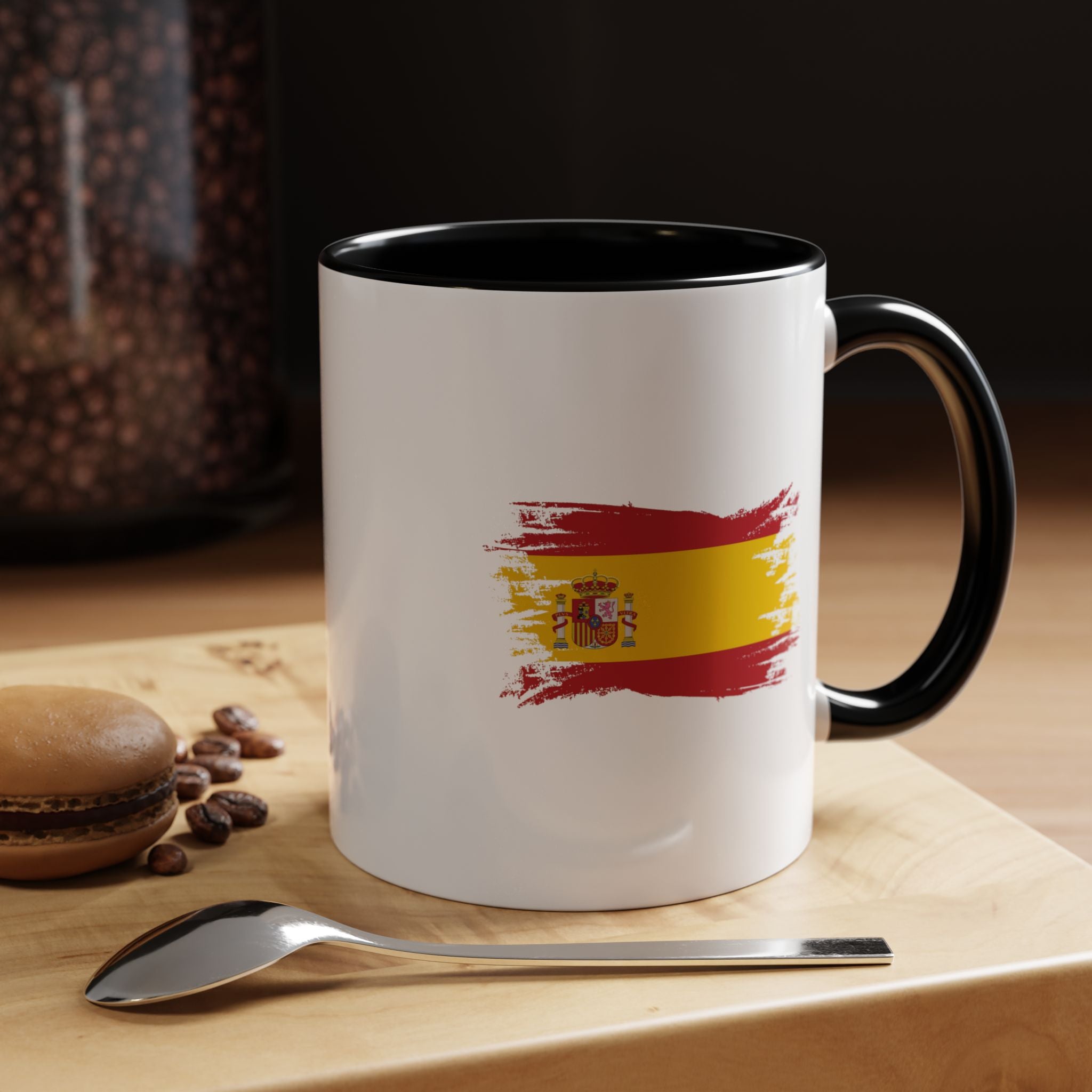 Spain Flag Coffee Mug — Spanish Brushstroke Accent Mug