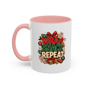 Wrap Snack Repeat Christmas Coffee Mug — Holiday Baking & Gift-Wrapping Mug