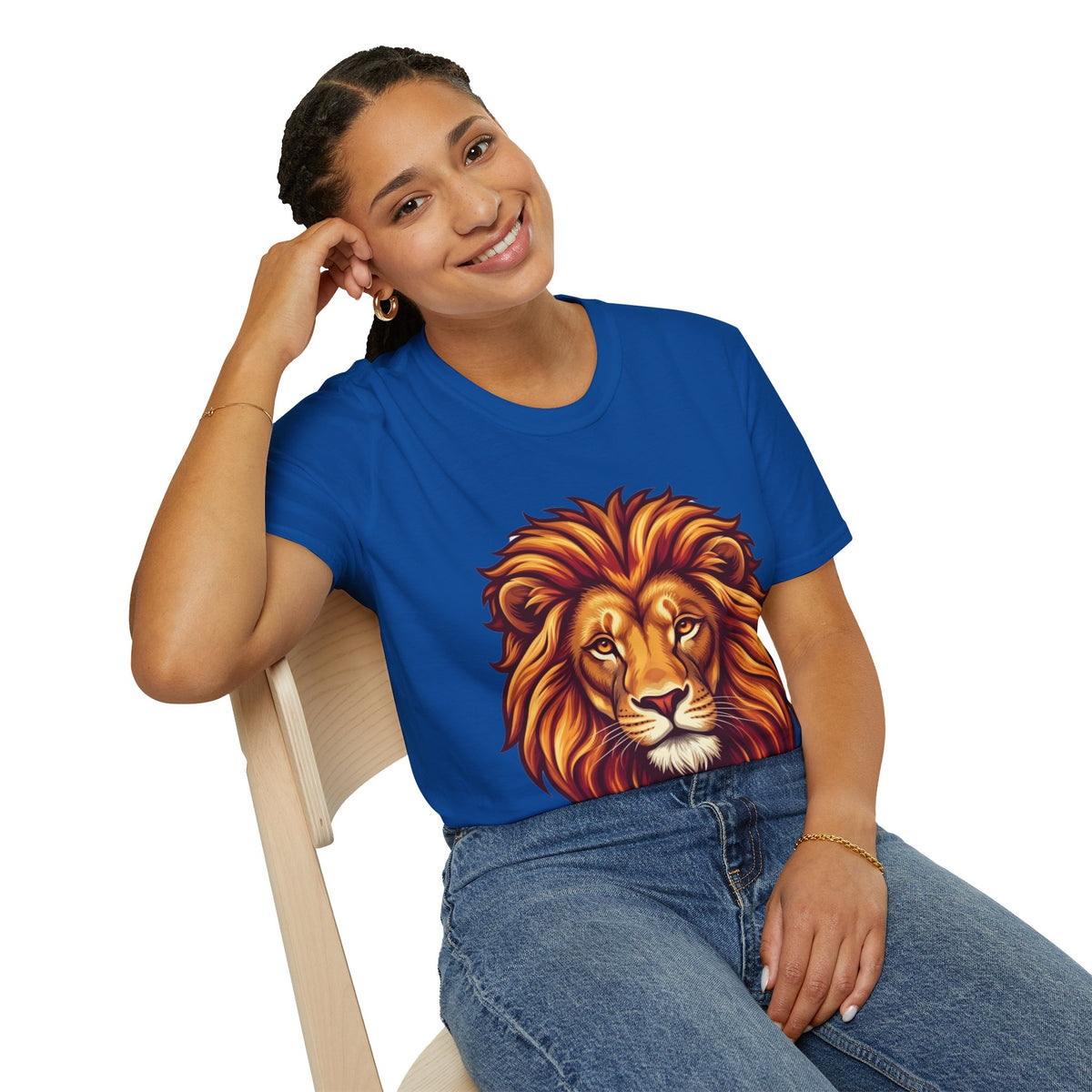 Leo Zodiac Lion Face T-Shirt — Majestic Lion Head Graphic Tee