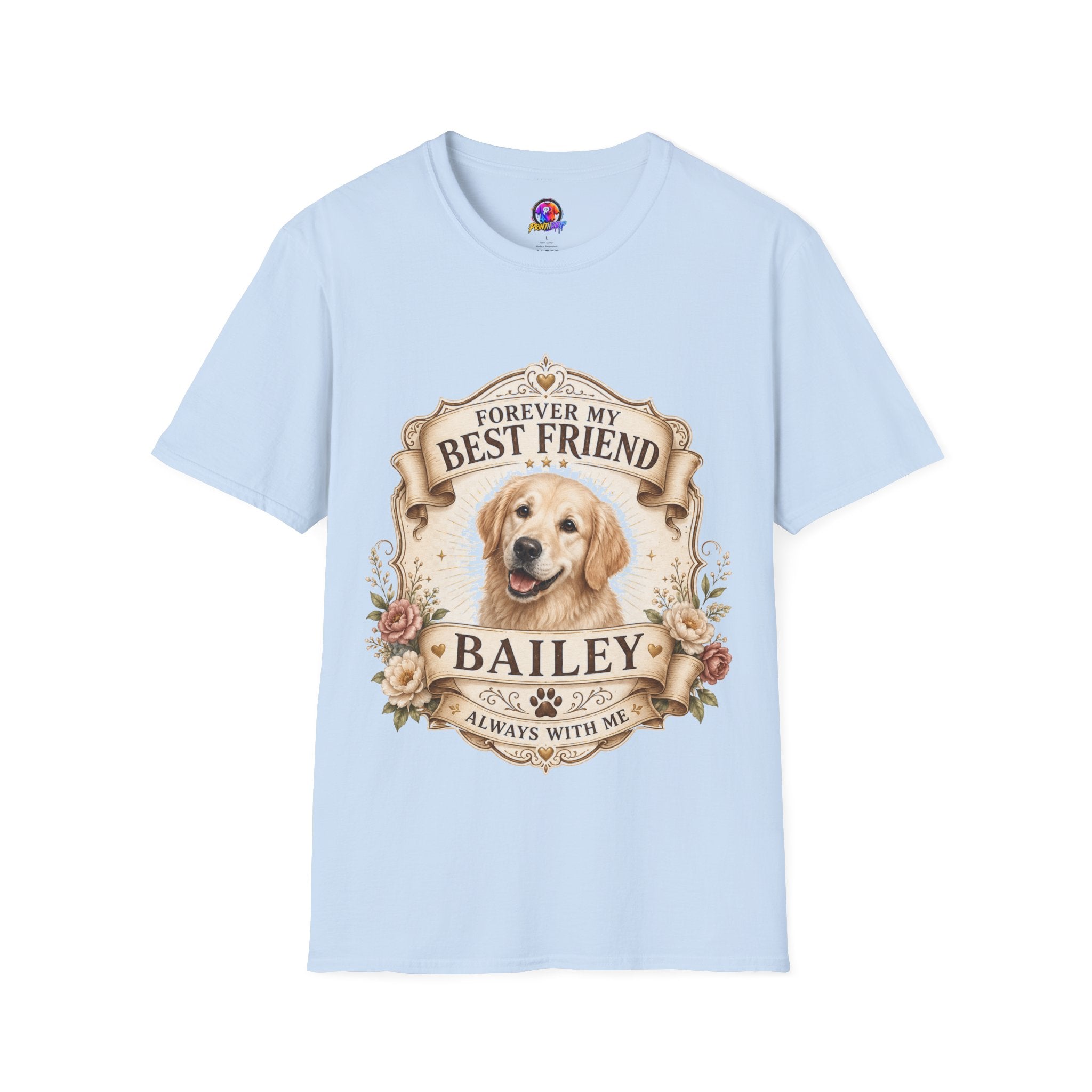 Forever My Best Friend Golden Retriever T-Shirt — Personalized Pet Memorial Tee