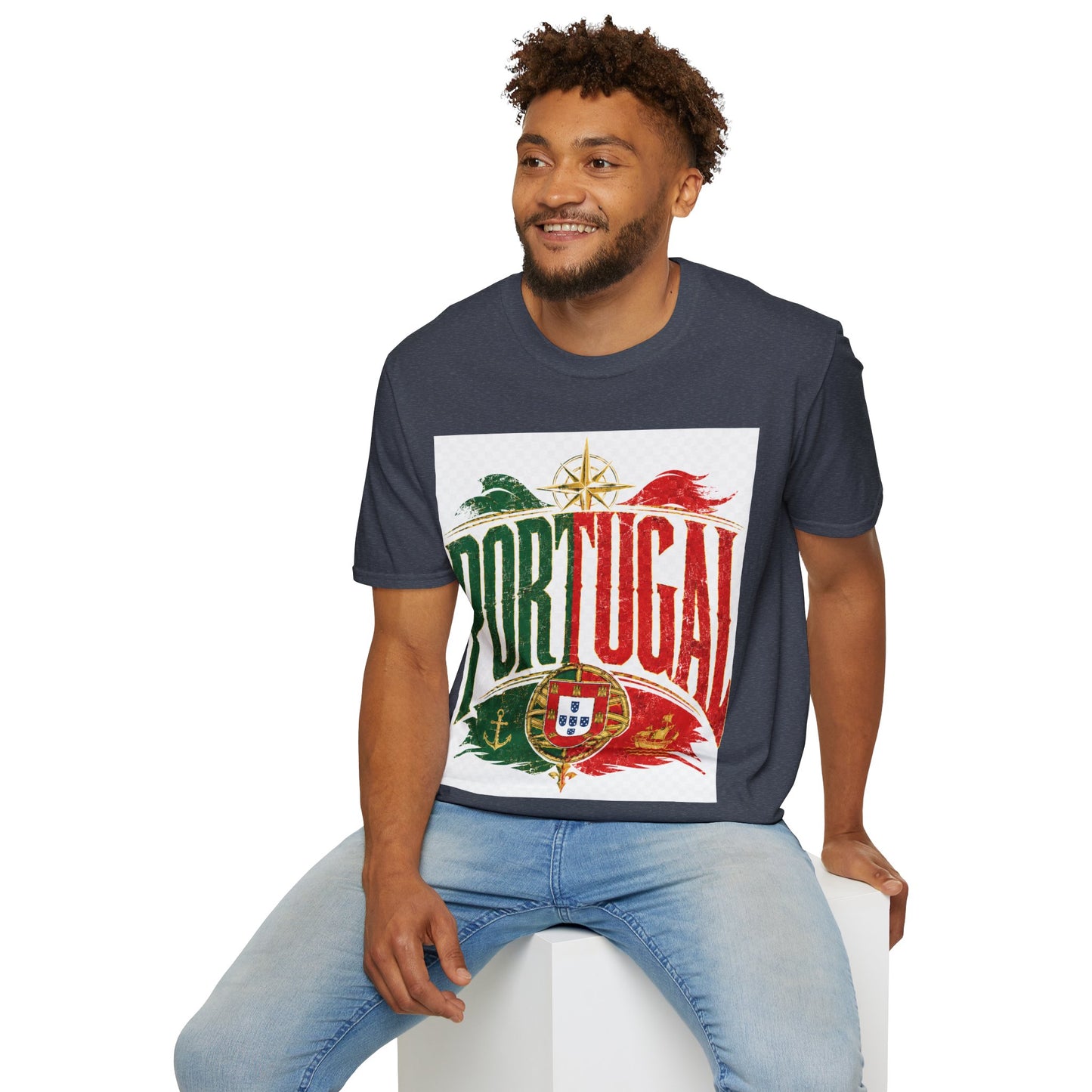 Portugal Vintage Compass T-Shirt — Retro Portuguese Flag Travel Tee