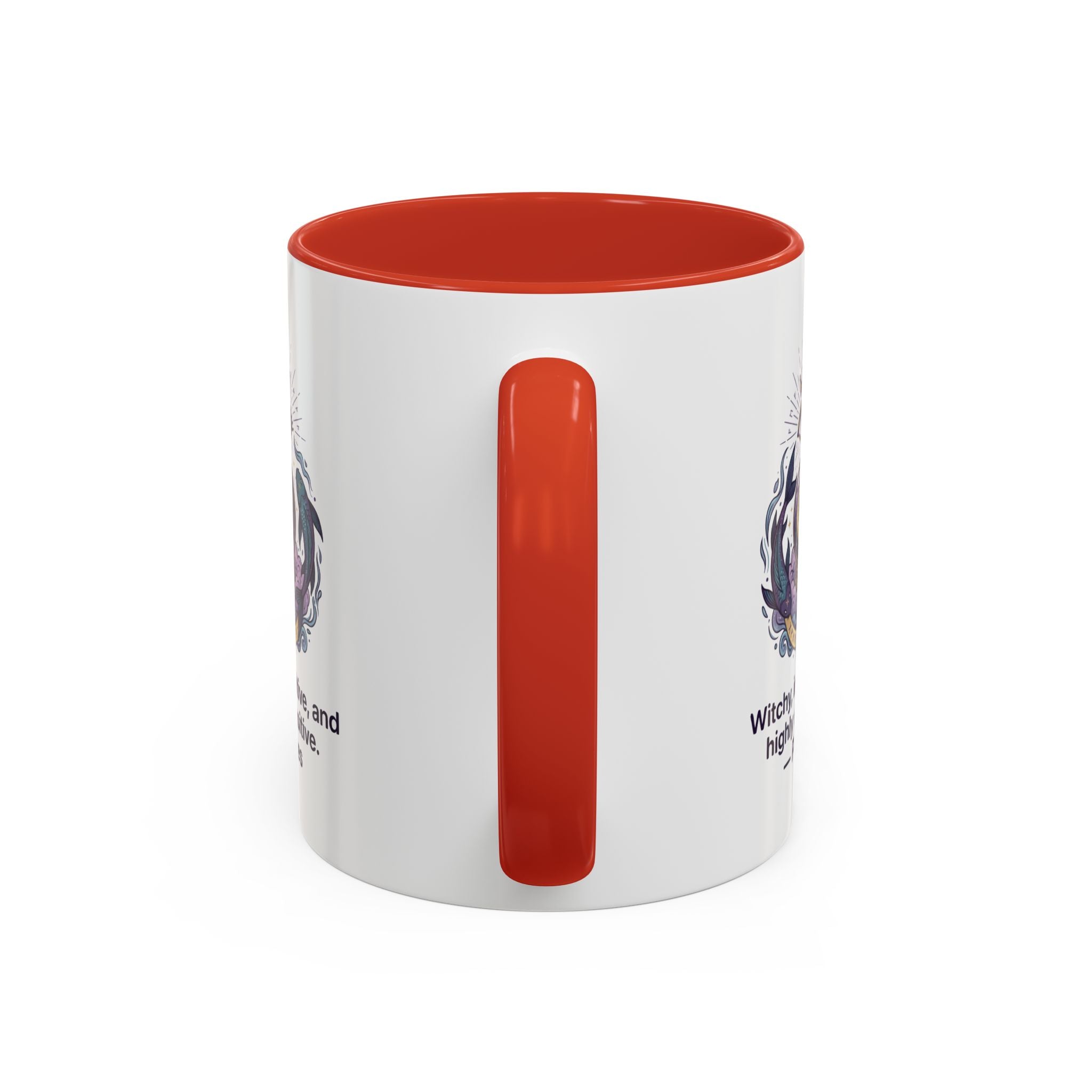 Pisces Witchy Accent Mug — "Witchy, intuitive, and highly sensitive" Astrology Coffee Cup (11/15oz)