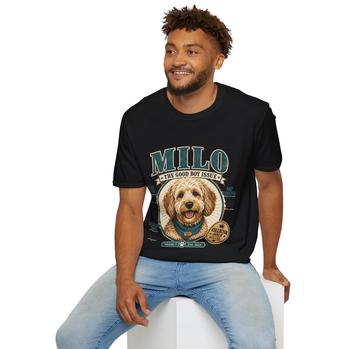 Milo 'The Good Boy Issue' T-Shirt — Cute Dog Portrait Tee