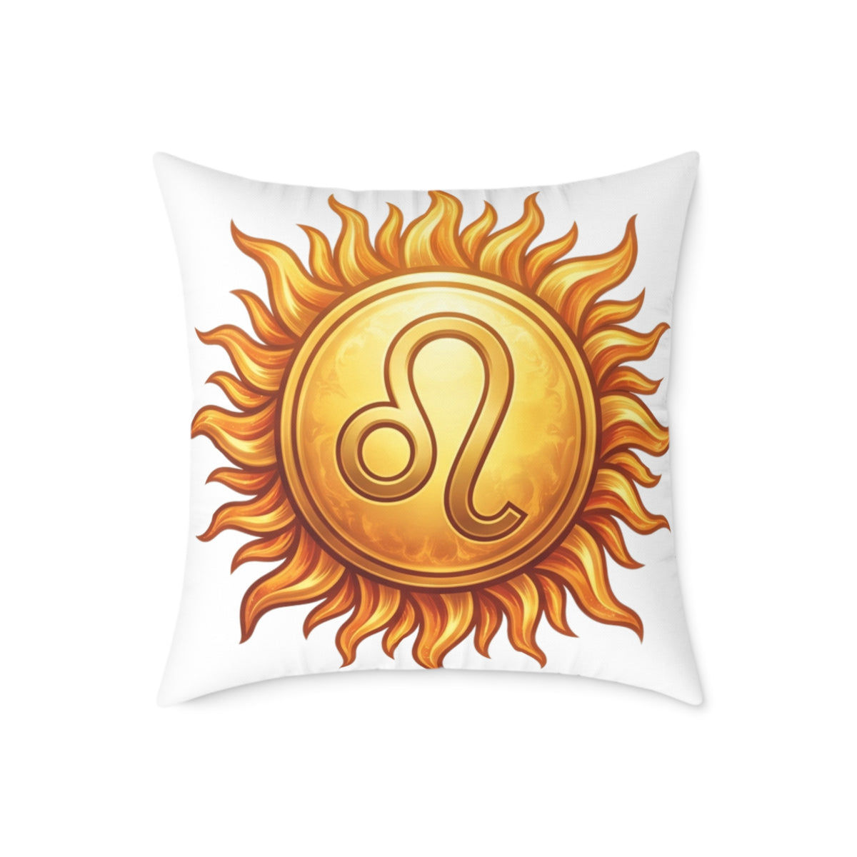Leo Zodiac Sun Astrological Square Poly Canvas Pillow