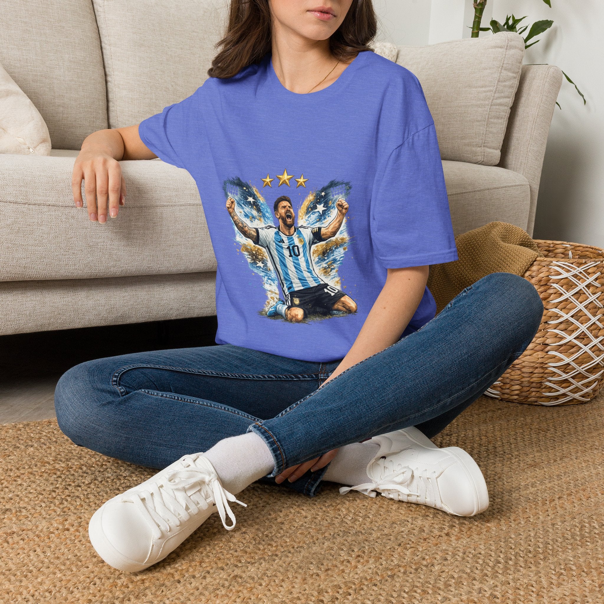 Argentina Soccer Legend Argentina T-Shirt — Celebratory Messi Design