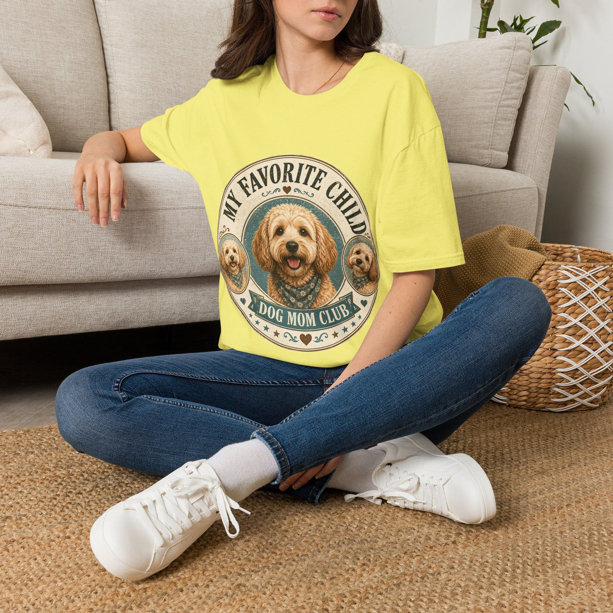 Dog Mom T-Shirt — "My Favorite Child" Cute Goldendoodle Graphic Tee