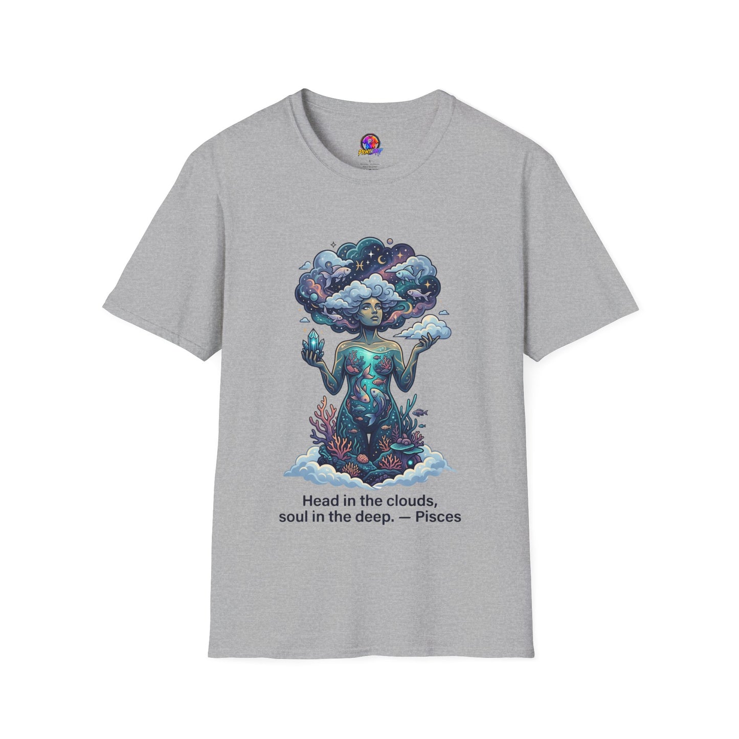 Dreamscape Goddess T-Shirt — 'Head in the Clouds' Surreal Art Tee