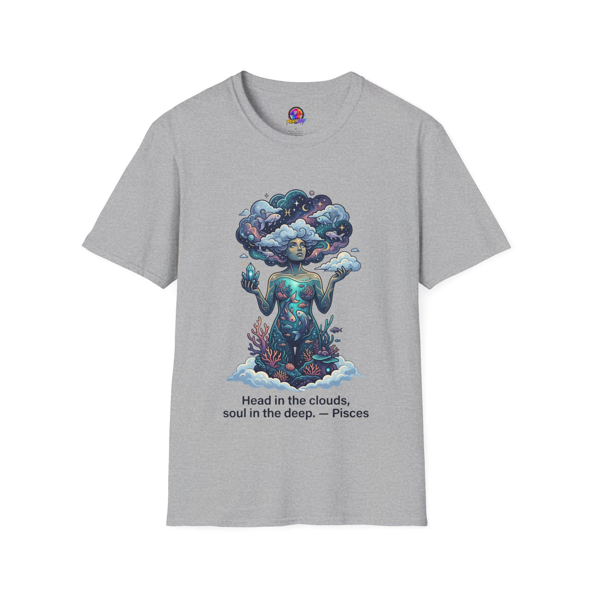 Dreamscape Goddess T-Shirt — 'Head in the Clouds' Surreal Art Tee