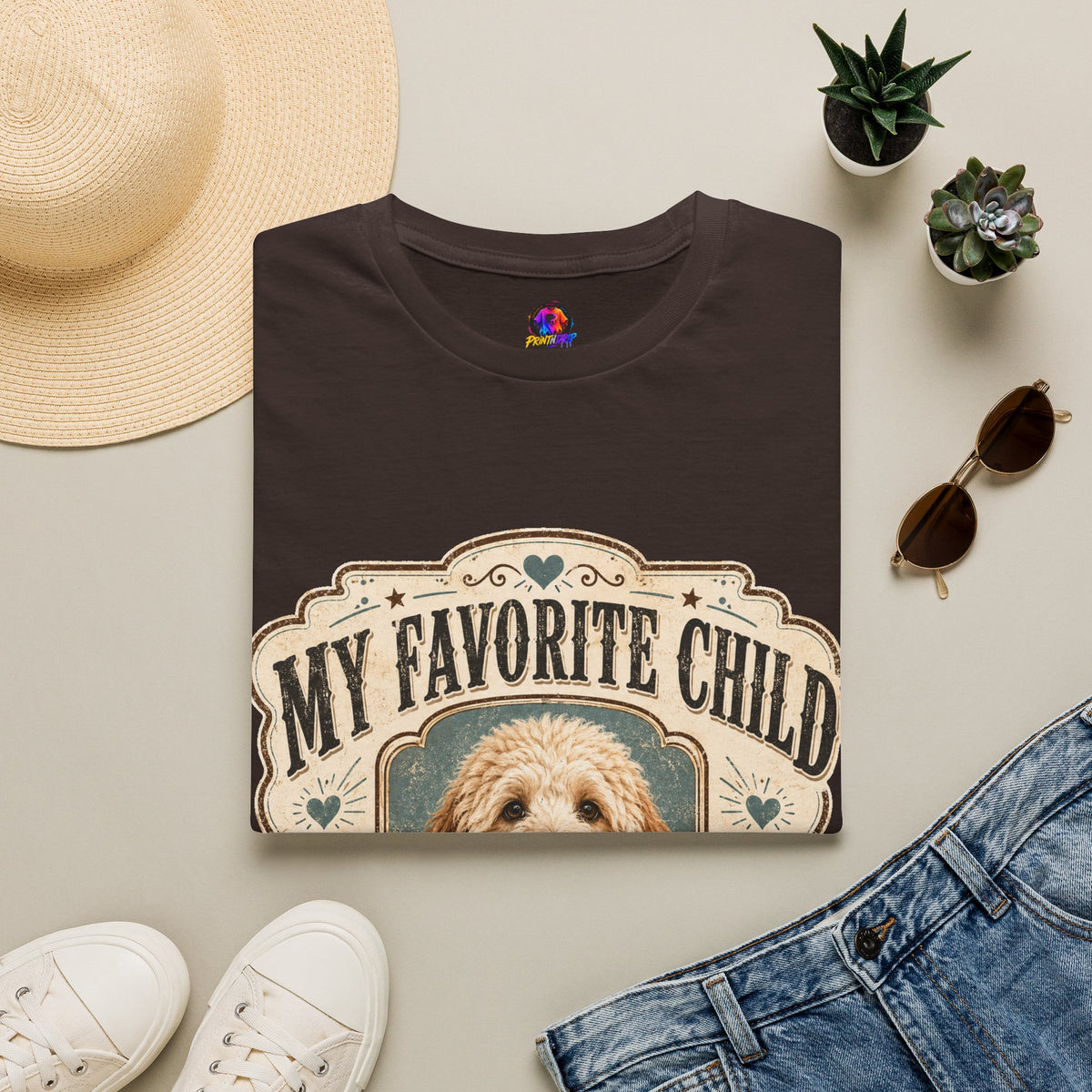 T-Shirt — "My Favorite Child" Dog Mom Club Graphic Tee
