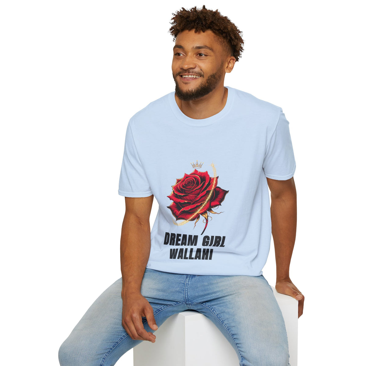 Dream Girl Wallahi Rose T-Shirt — Crowned Red Rose Graphic Tee - Trending Now - August 2026