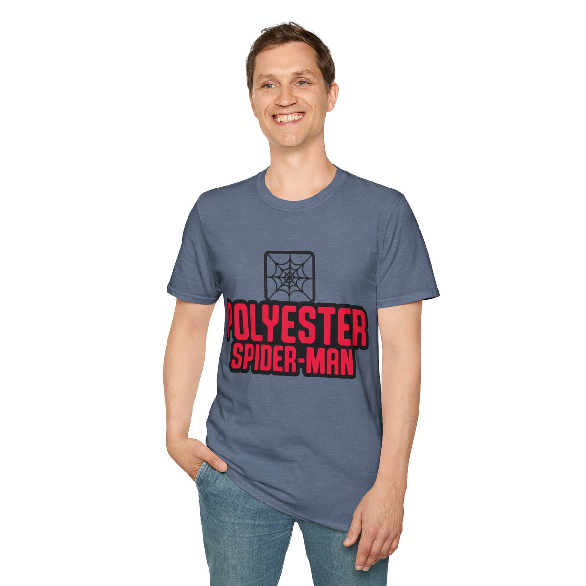 Spider-Man Polyester Graphic Tee — Bold Retro Logo Spiderweb T-Shirt - Trending Now - August 2026