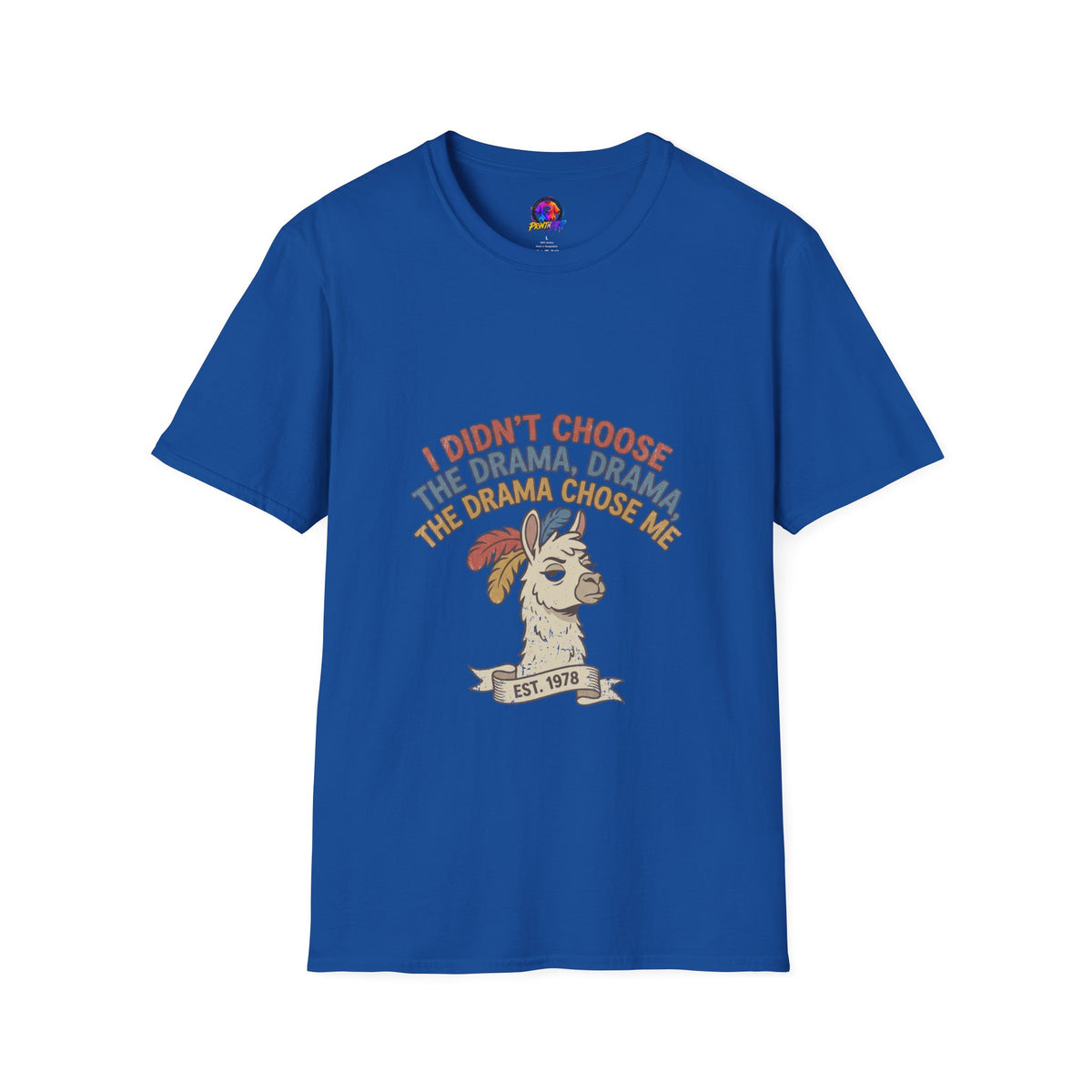 Funny And Witty Llama Drama Graphic T-Shirt — "I Didn’t Choose the Drama" Retro Design