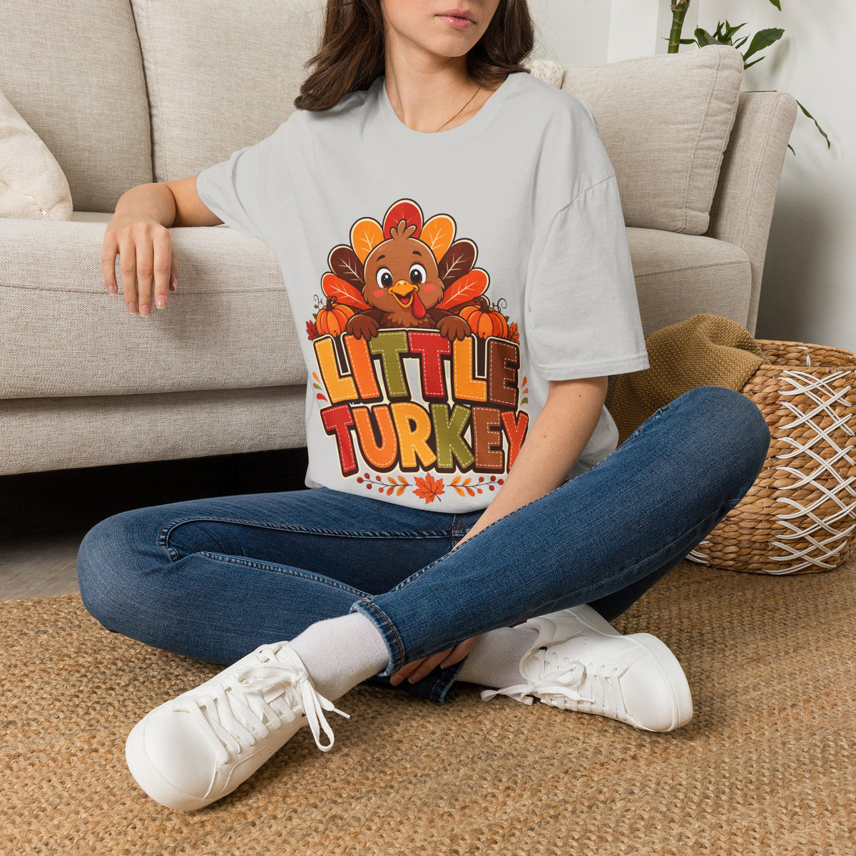 Thanksgiving T-Shirt Little Turkey T‑Shirt – Cute Thanksgiving Kids & Family Tee