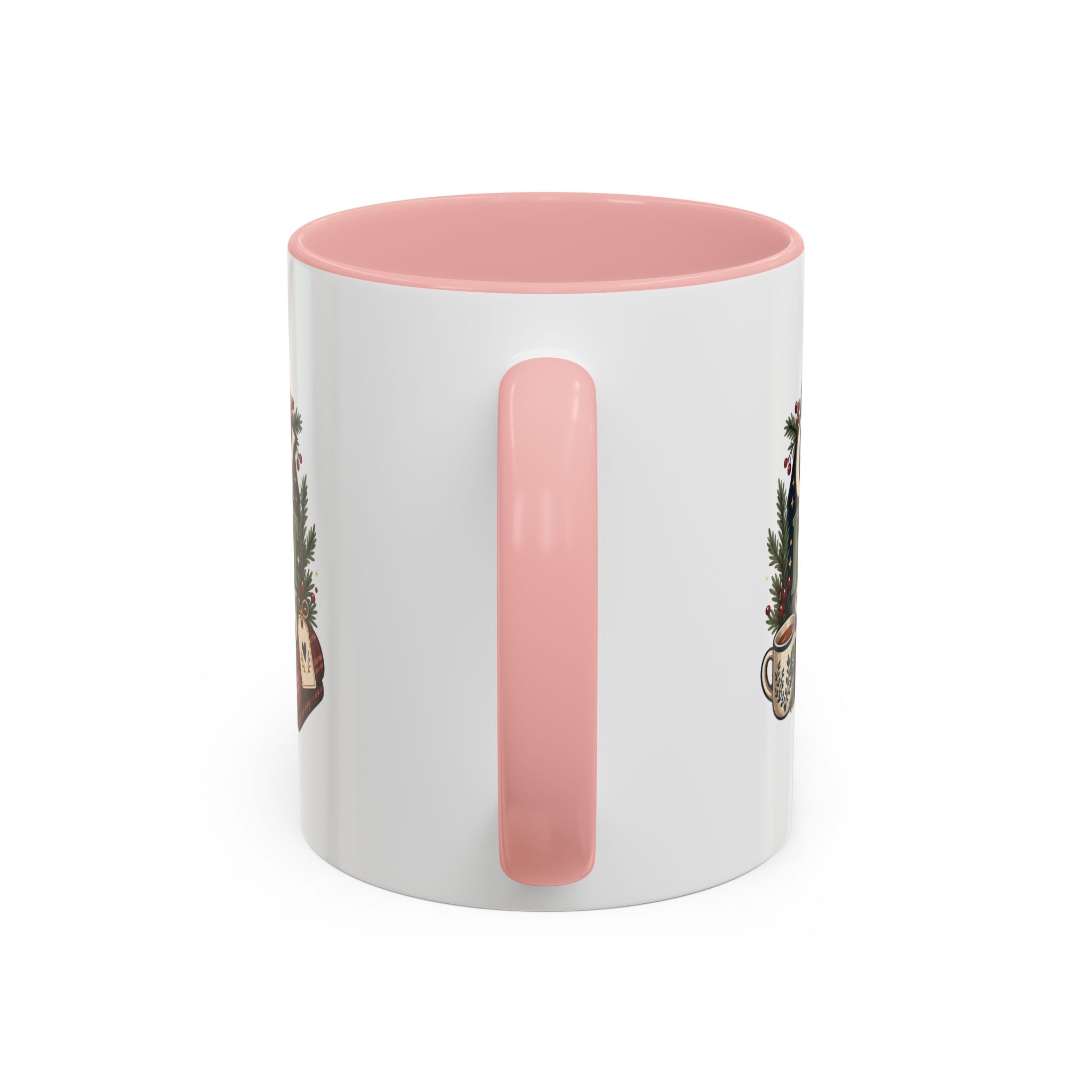 Modern Day Christmas Cozy Reset Season Mug — Holiday Coffee Cup with Blanket & Tea Tag Design