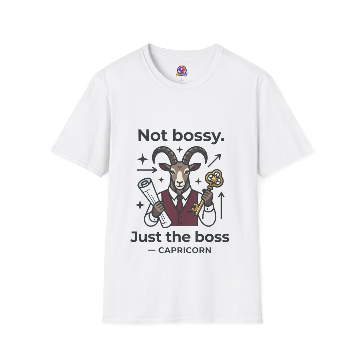 Capricorn T-Shirt — "Not Bossy, Just the Boss" Zodiac Goat Tee