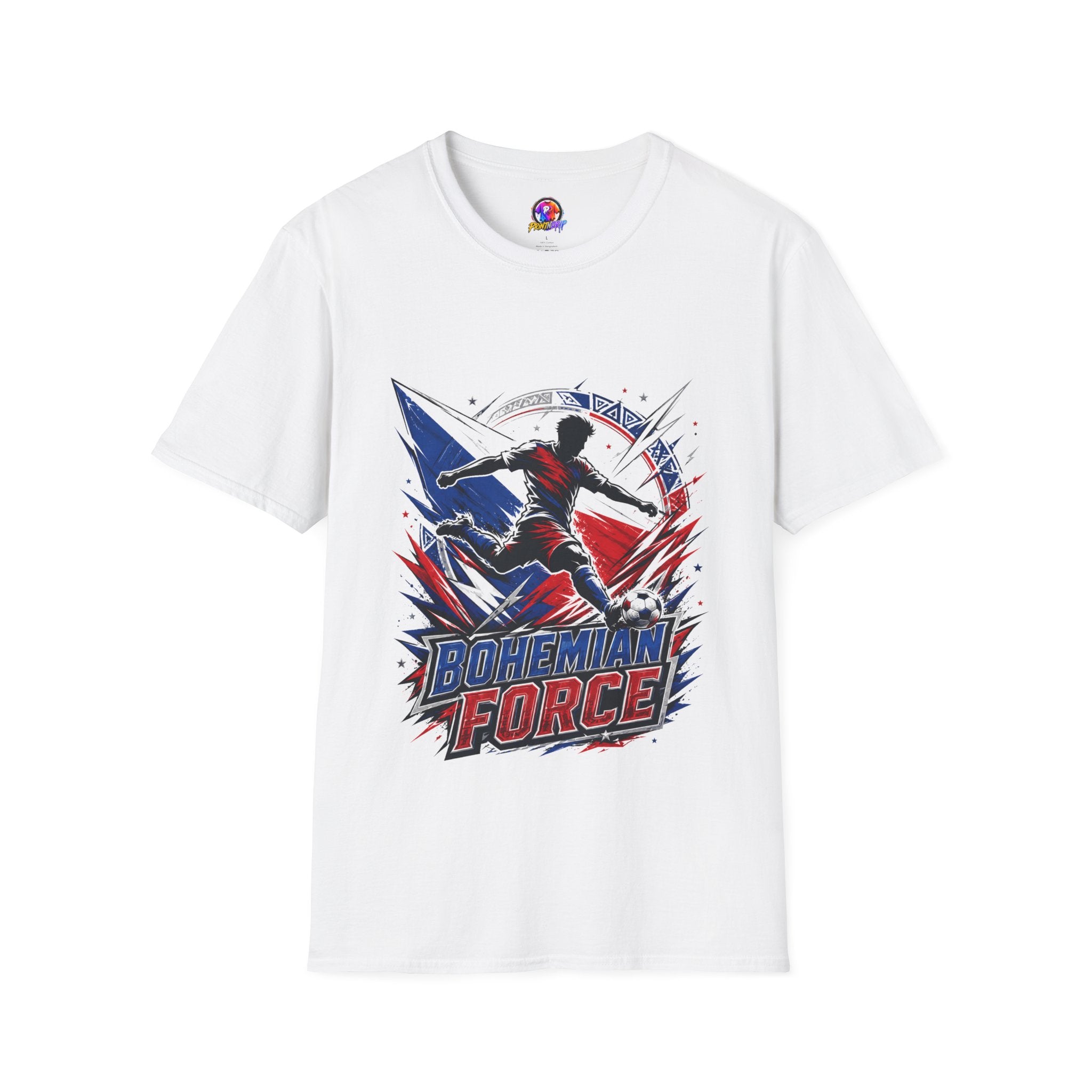 Czechia Bohemian Force Graphic T‑Shirt — Energetic Soccer Player Silhouette