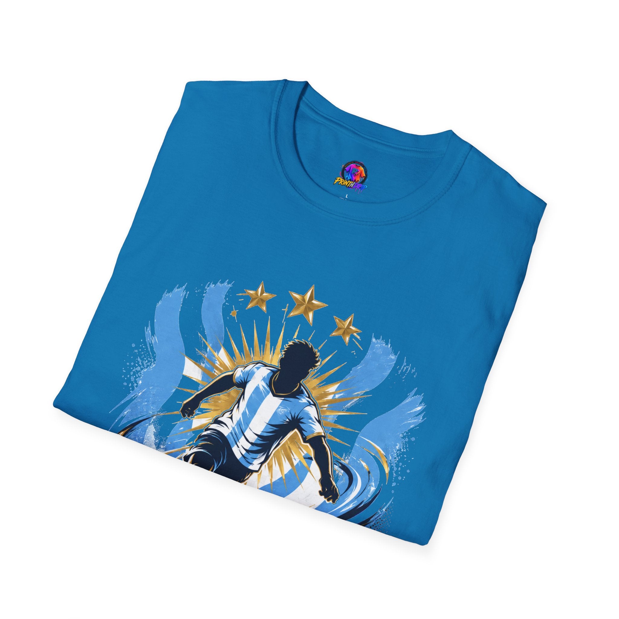 Argentina Sky Blue Magic Soccer T-Shirt — Argentinian Football Player Graphic Tee