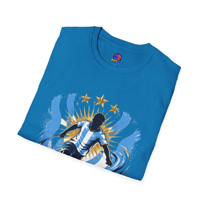Argentina Sky Blue Magic Soccer T-Shirt — Argentinian Football Player Graphic Tee
