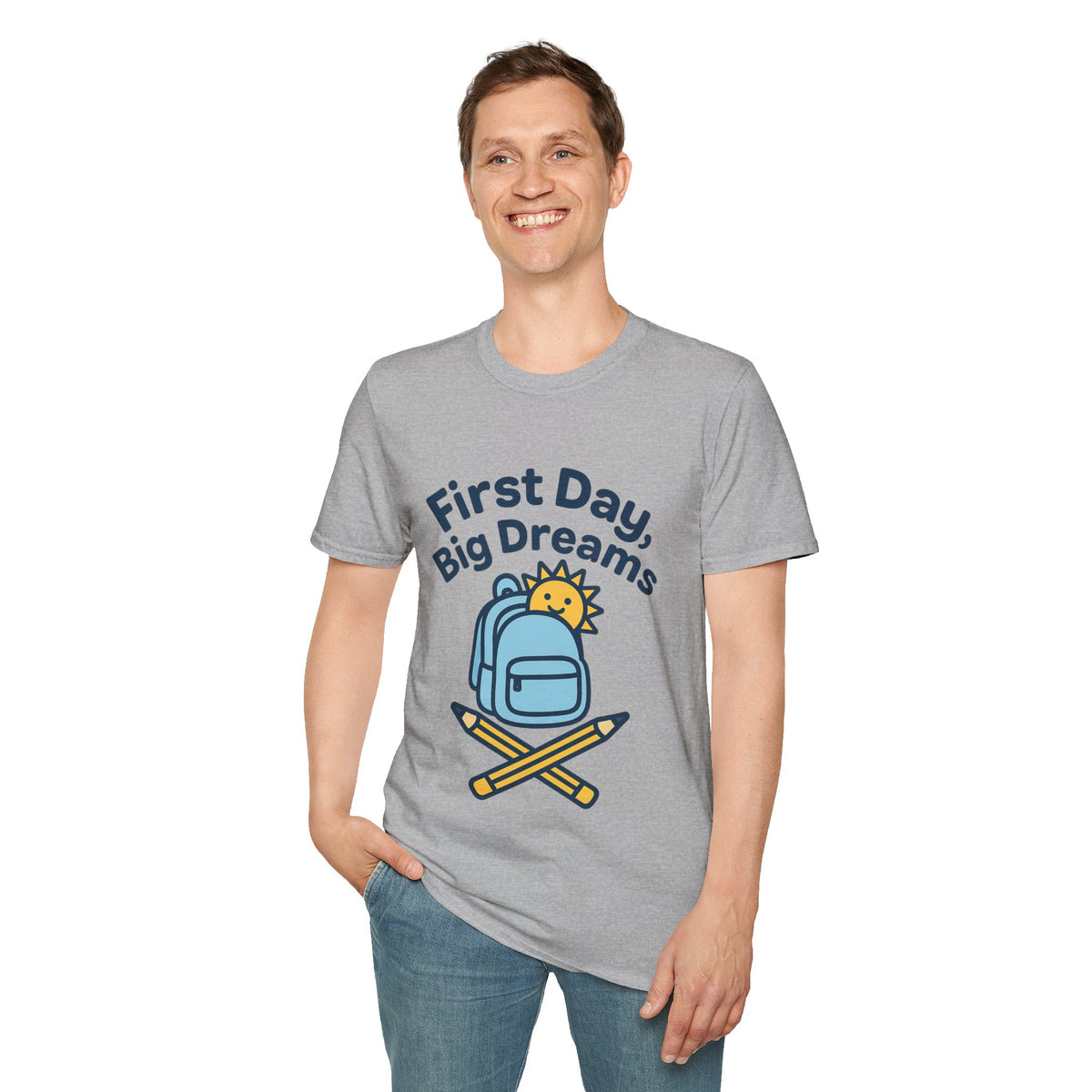 First Day Big Dreams T-Shirt — Cute Backpack & Pencil Back-to-School Tee - Trending Now - August 2026