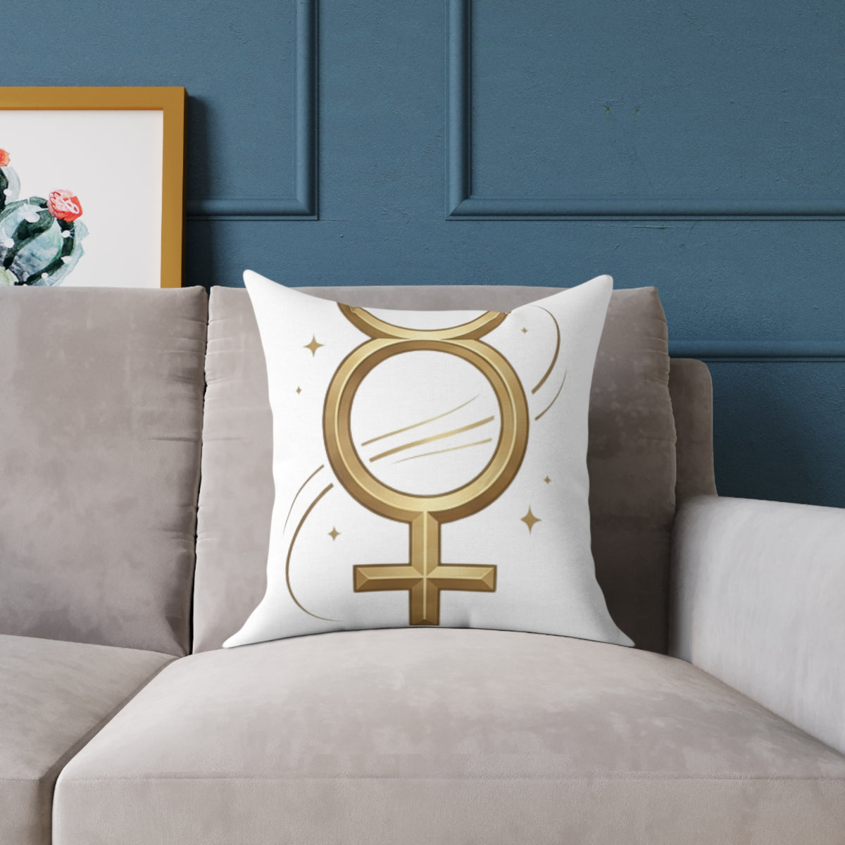 Astrological Virgo Zodiac Sign Square Poly Canvas Pillow