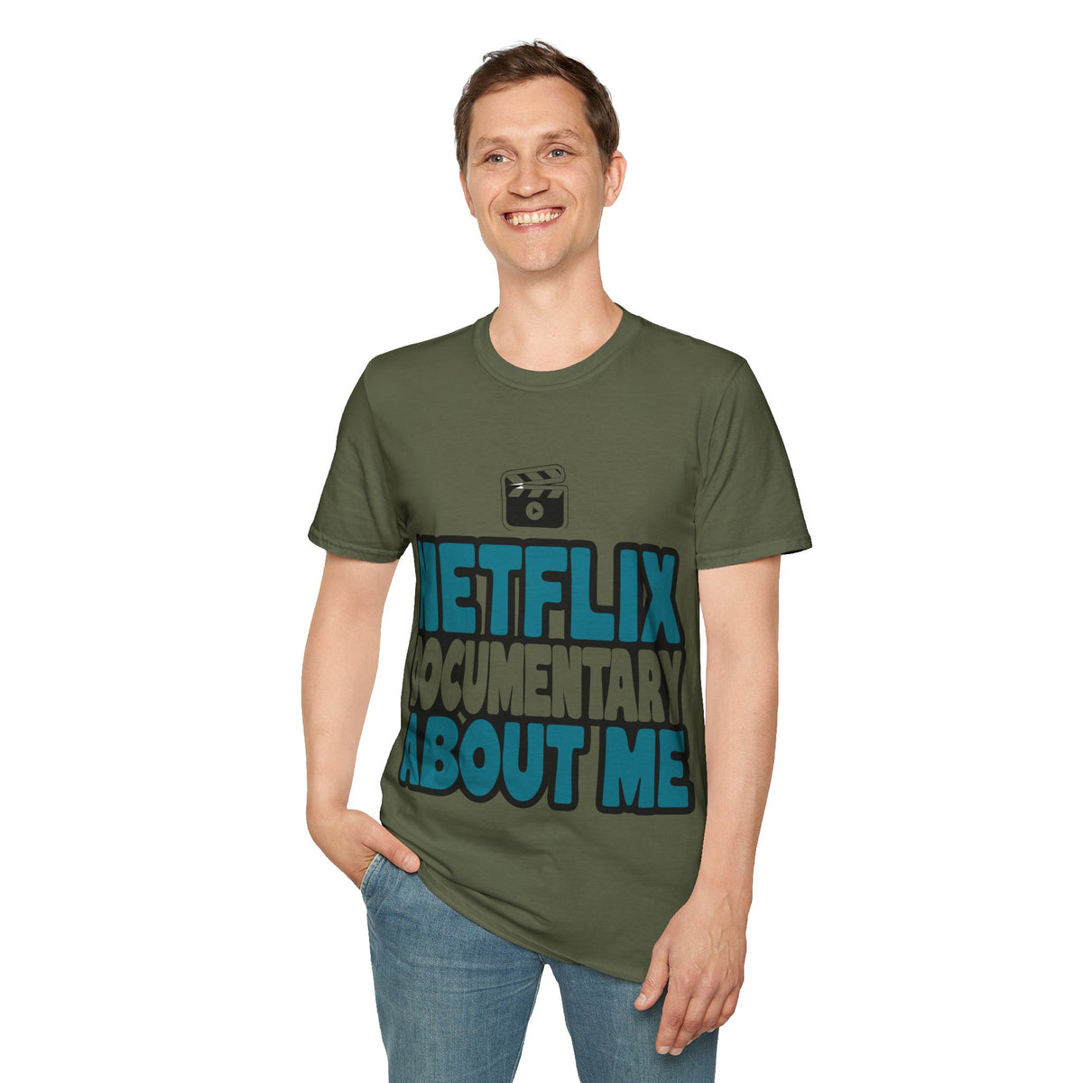 Netflix Documentary About Me Blue Block Bubble Font T-Shirt - Y2K Pop Culture Graphic Tee - Trending Now - September 2026