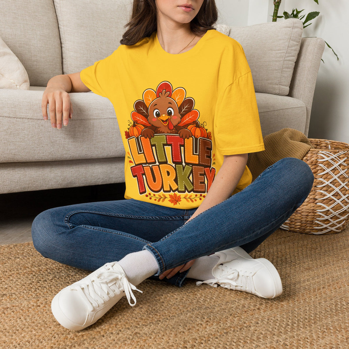 Thanksgiving T-Shirt Little Turkey T‑Shirt – Cute Thanksgiving Kids & Family Tee