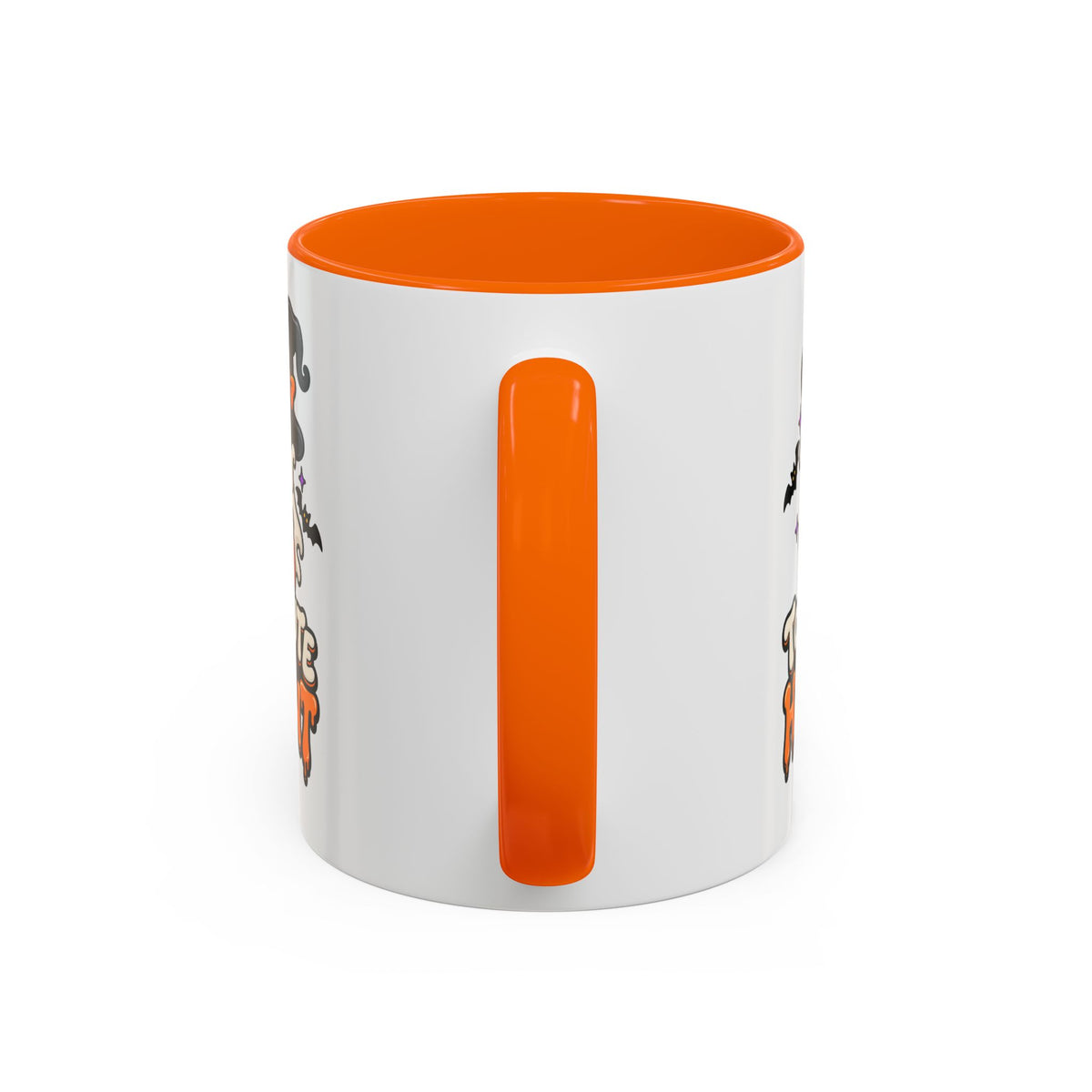 Halloween Coffee Mug - 'Too Cute to Haunt' Ghost Pumpkin Accent Mug