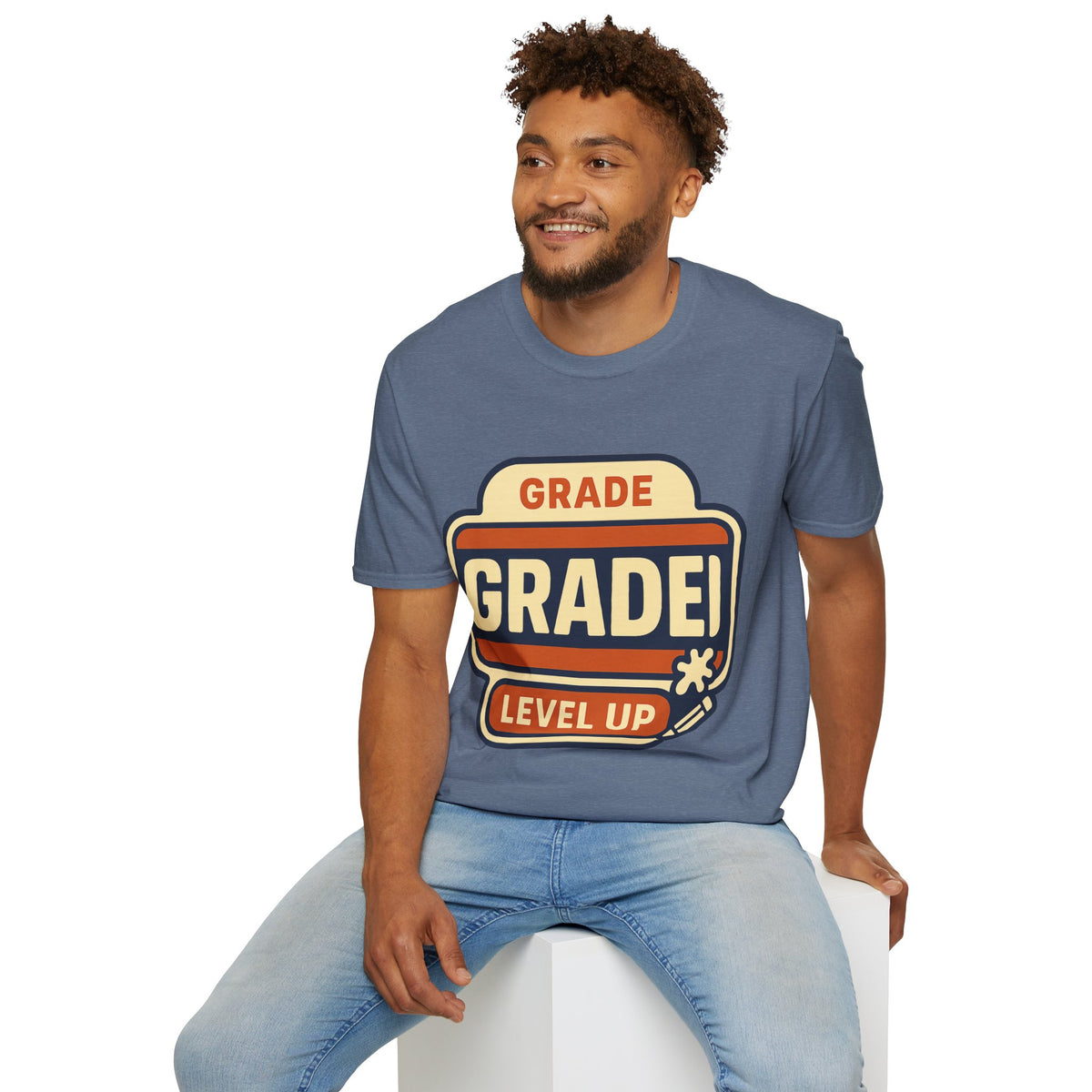 Grade Up Retro Badge T‑Shirt — "GRADE! LEVEL UP" Gamer Teacher Gift - Trending Now - August 2026