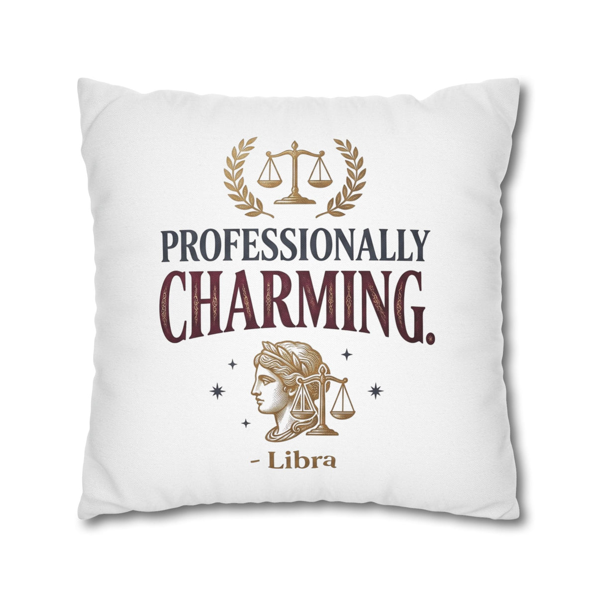 Libra Zodiac Professionally Charming Spun Polyester Square Pillowcase