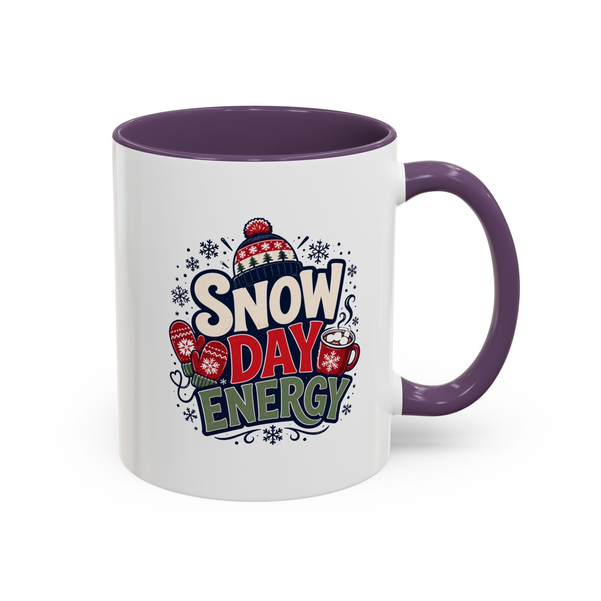 Snow Day Energy Coffee Mug — Winter Hot Cocoa Holiday Drinkware