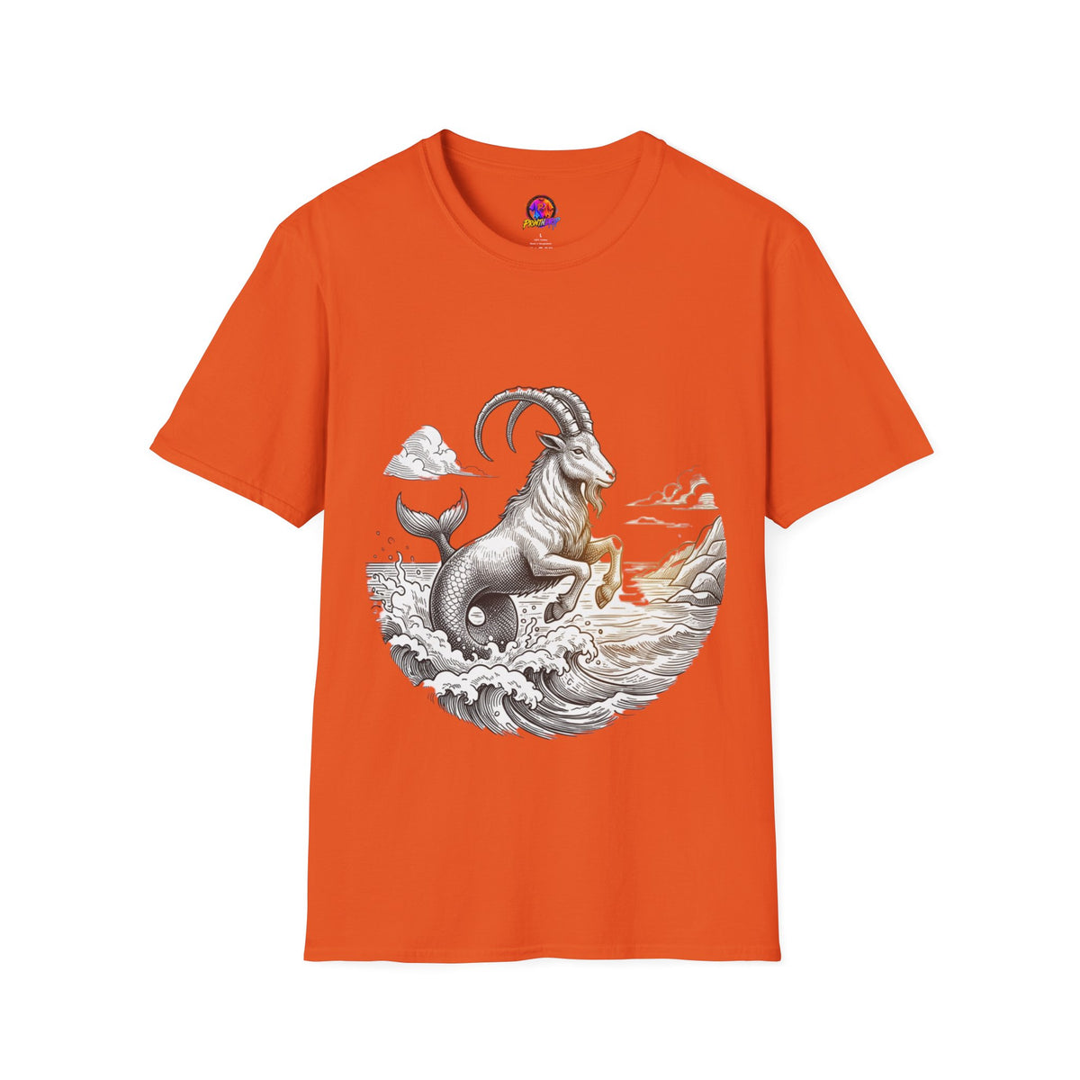 Capricorn Goat-Mermaid T-Shirt — Mythical Sea Goat Zodiac Tee