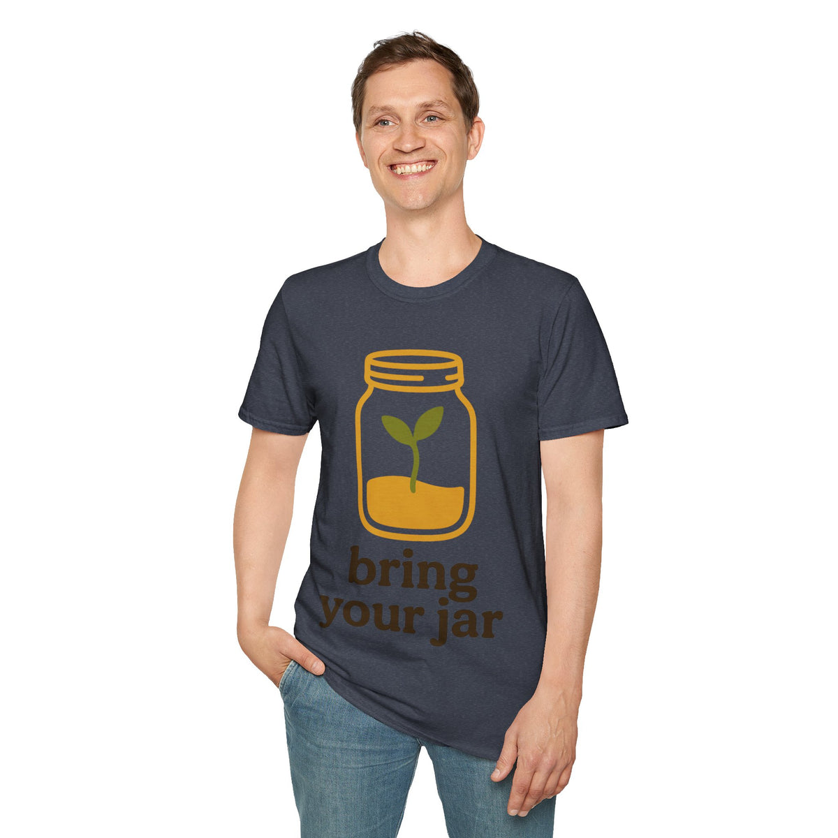 "Bring Your Jar" Zero Waste Eco Friendly Tee - Minimalist Sustainable Mason Jar White T-Shirt - Trending Now - September 2026