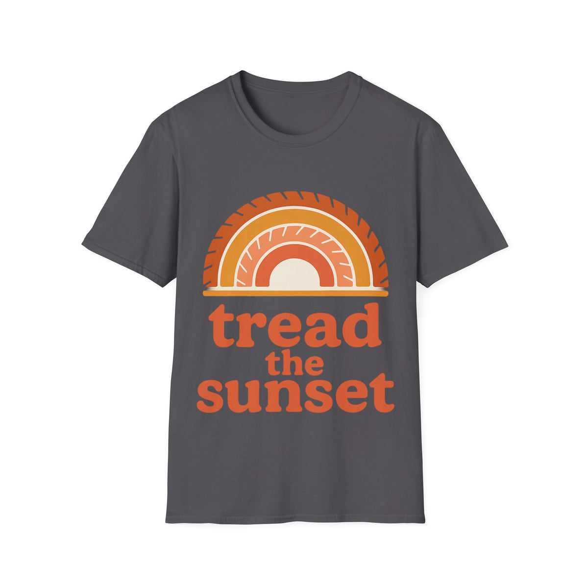 Tread The Sunset Boho Rainbow T-Shirt, Retro Wanderlust Hiking Outdoor Graphic Tee - Trending Now - September 2026