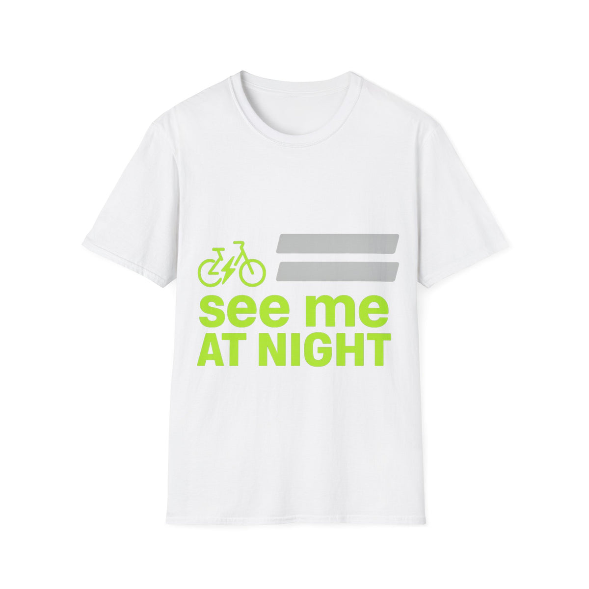 "See Me At Night" Reflective Zebra Crossing Graphic Tee - Urban Nightowl Safety White T-Shirt - Trending Now - September 2026
