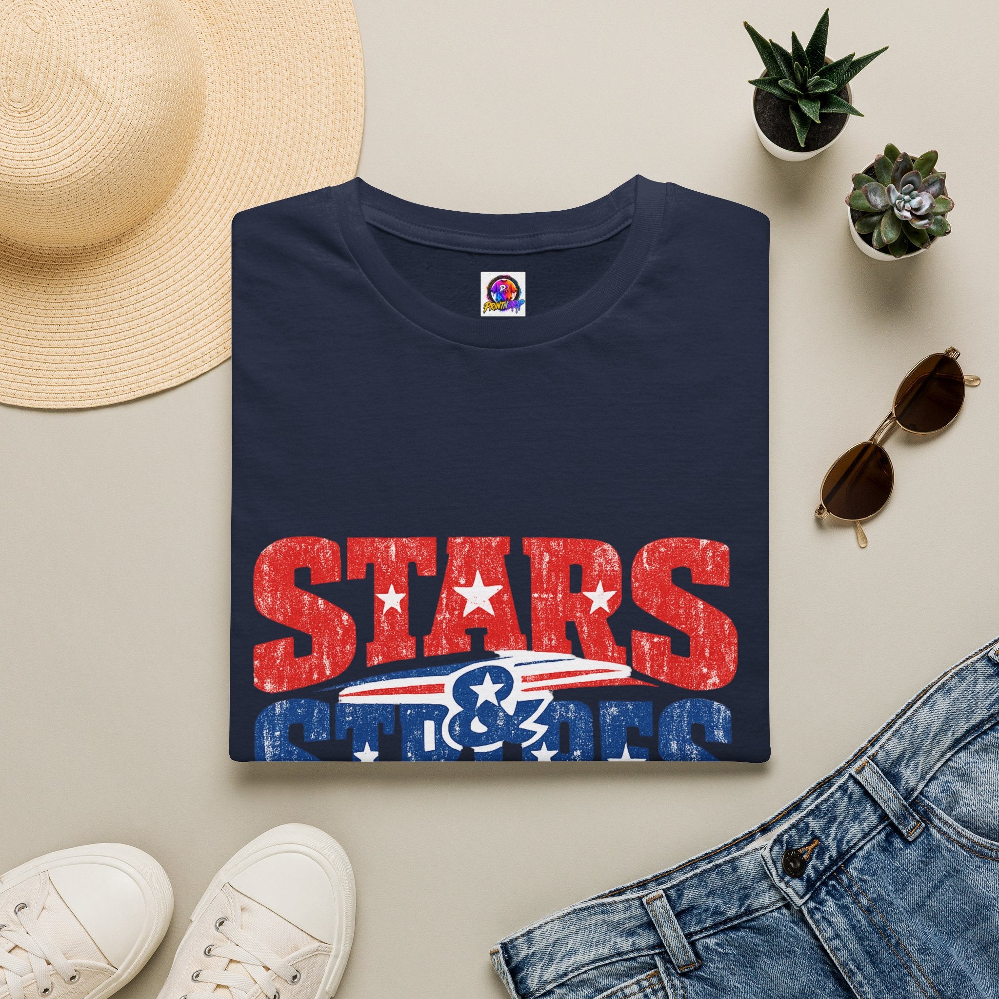 USA Stars & Stripes Forever T-Shirt — Patriotic Red White Blue Graphic Tee