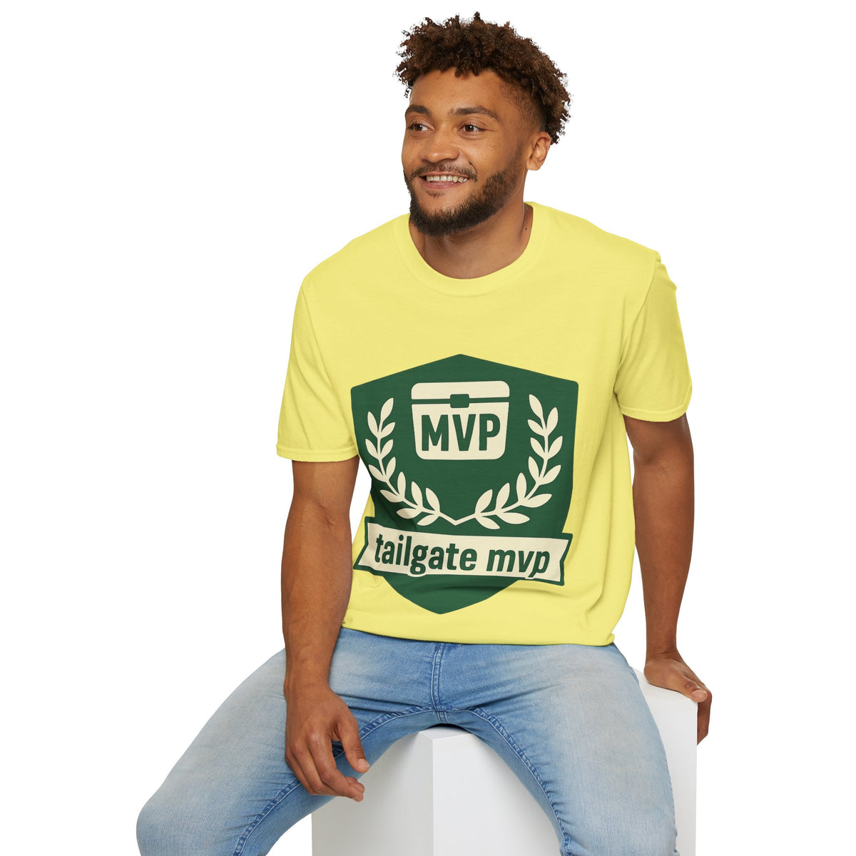 MVP Tailgate T-Shirt — Vintage Green MVP Badge Tee - Trending Now - August 2026