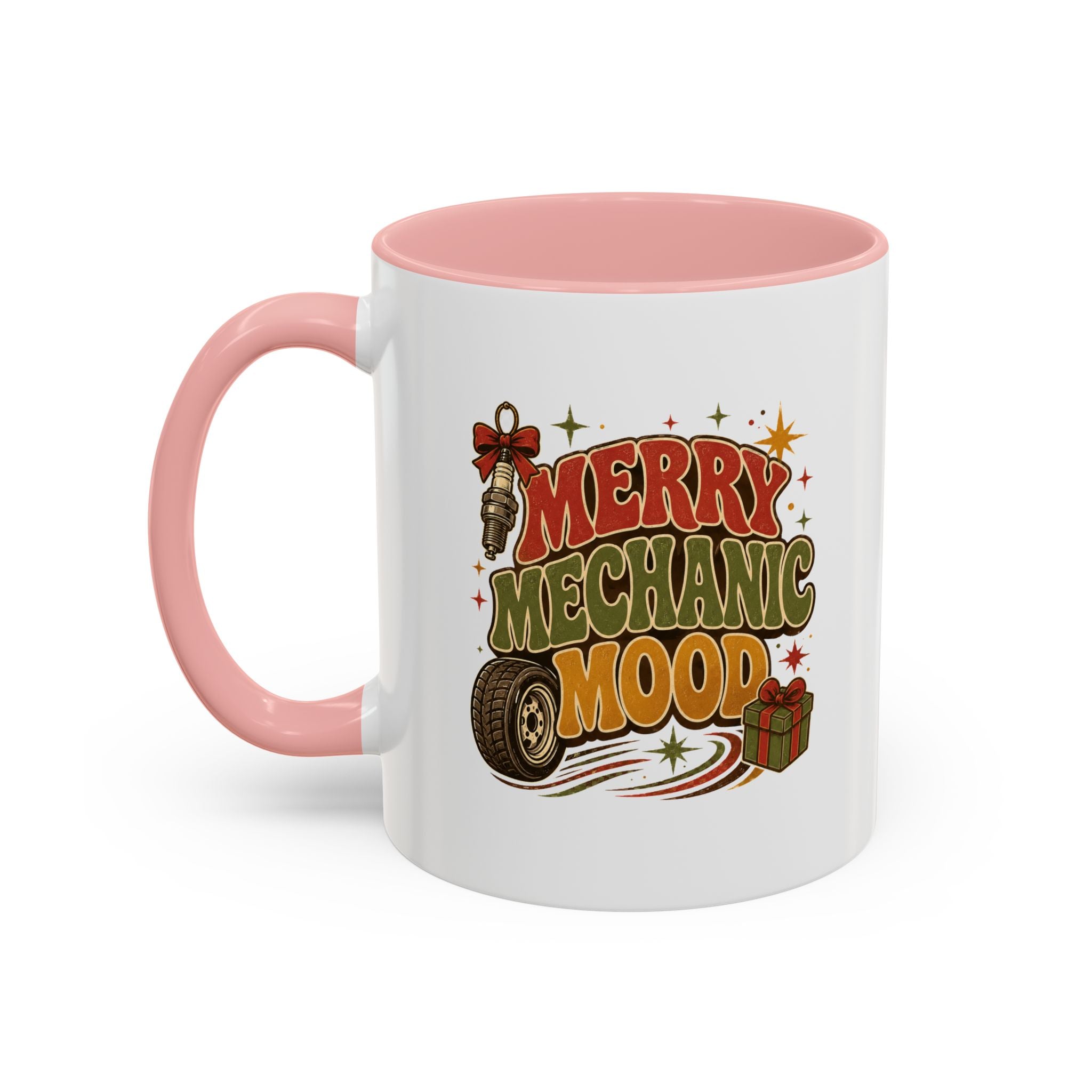 Modern Day Christmas Merry Mechanic Mood Coffee Mug — Holiday Auto Mechanic Gift