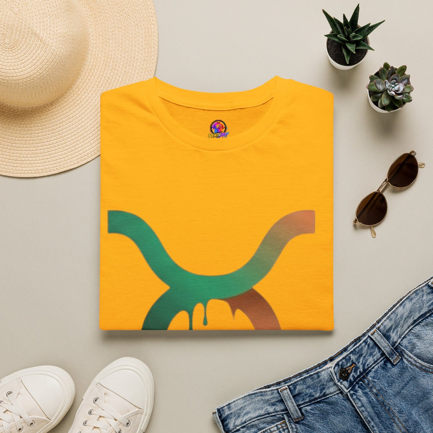 Taurus Drip Graphic Tee — Rainbow Zodiac Bull Shirt