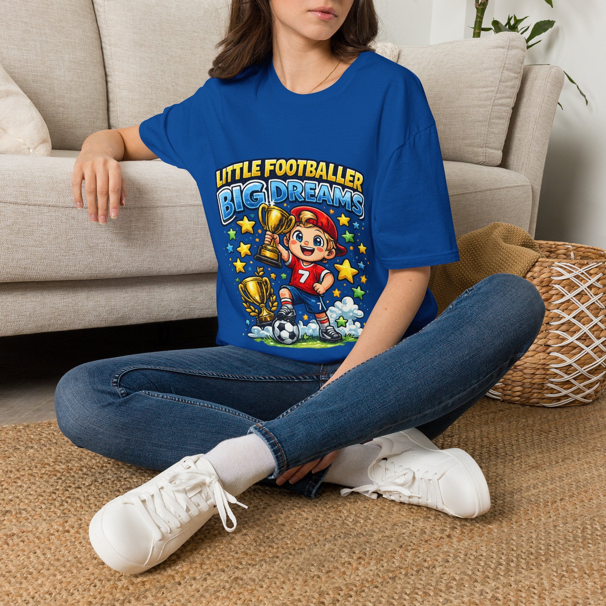 Kids Football T‑Shirt — "Little Footballer Big Dreams" Graphic Tee