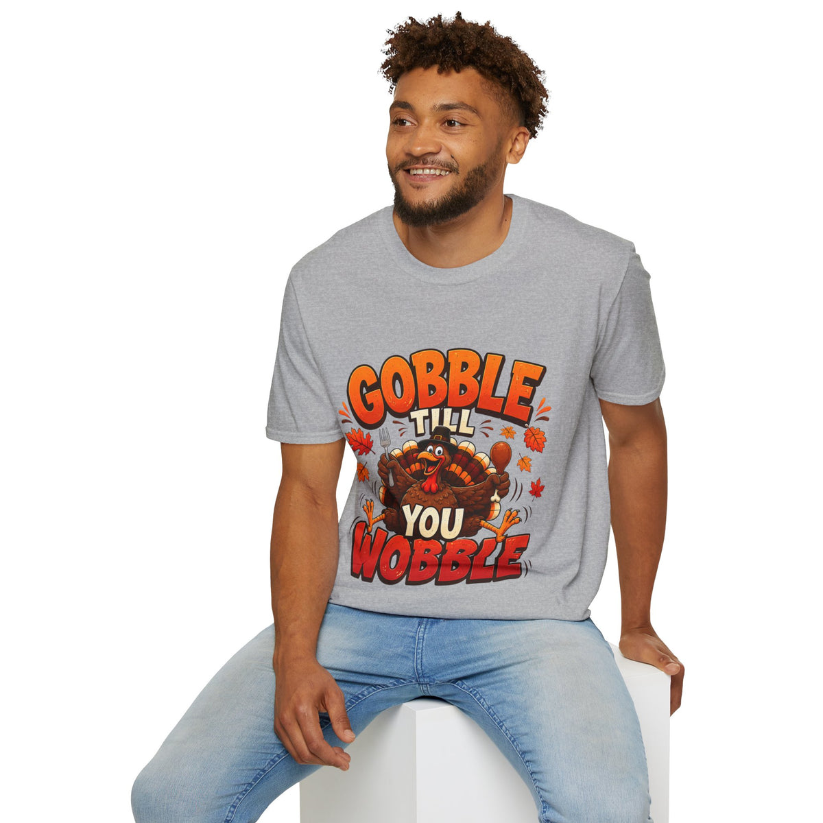 Thanksgiving T-Shirt Gobble 'Til You Wobble Thanksgiving T-Shirt