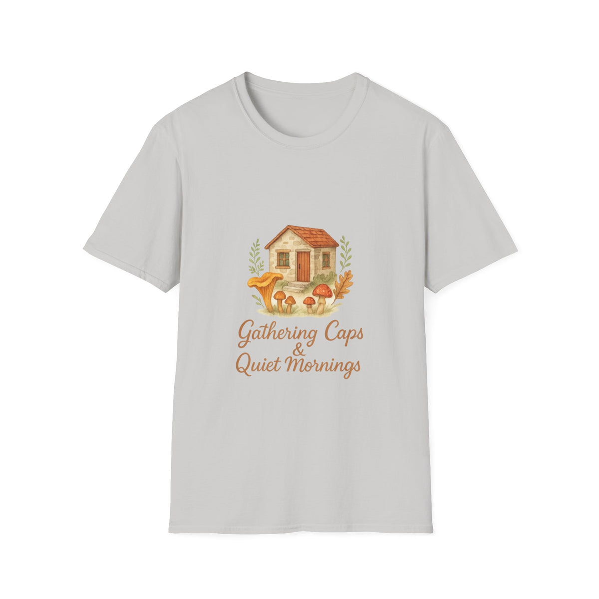 Cozy Cottage Graphic T-Shirt — 'Gathering Days, Quiet Mornings' - Trending Now - October 2026