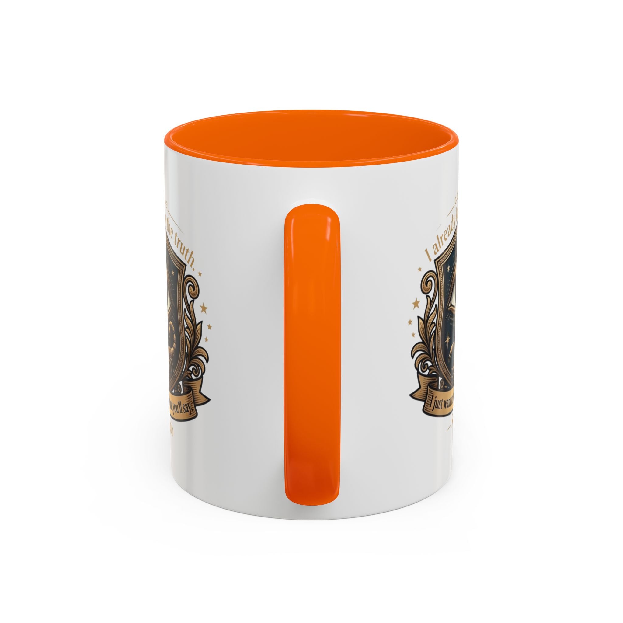 Scorpio Accent Coffee Mug — "I Already Know the Truth" Astrology Zodiac Mug