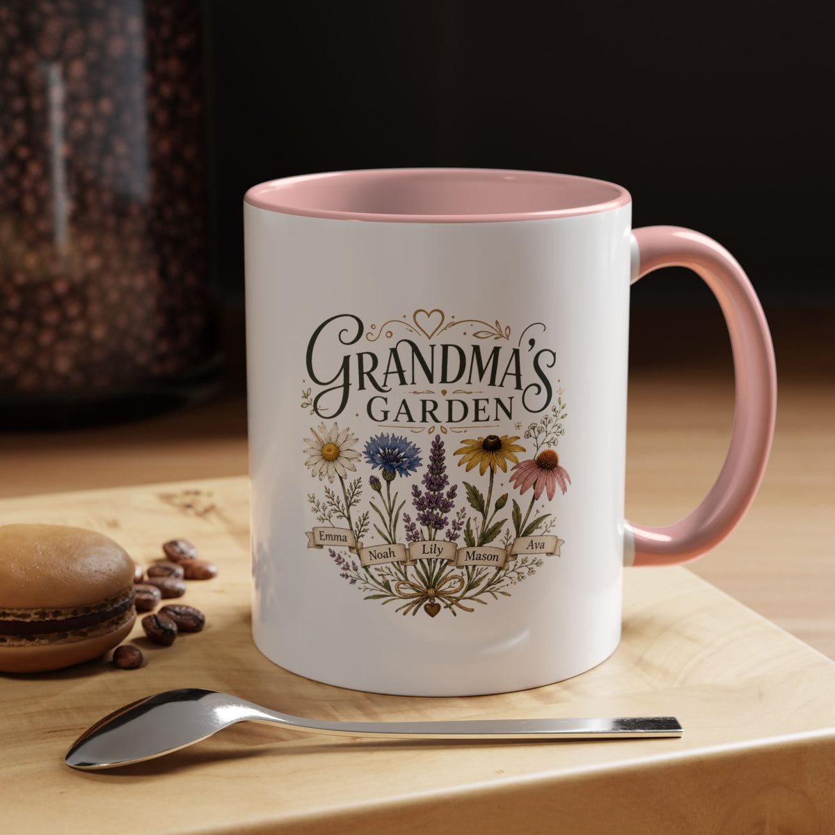 Milo Bailey Dog Dad Mom Grandma's Garden Floral Coffee Mug – Personalized  Accent Mug