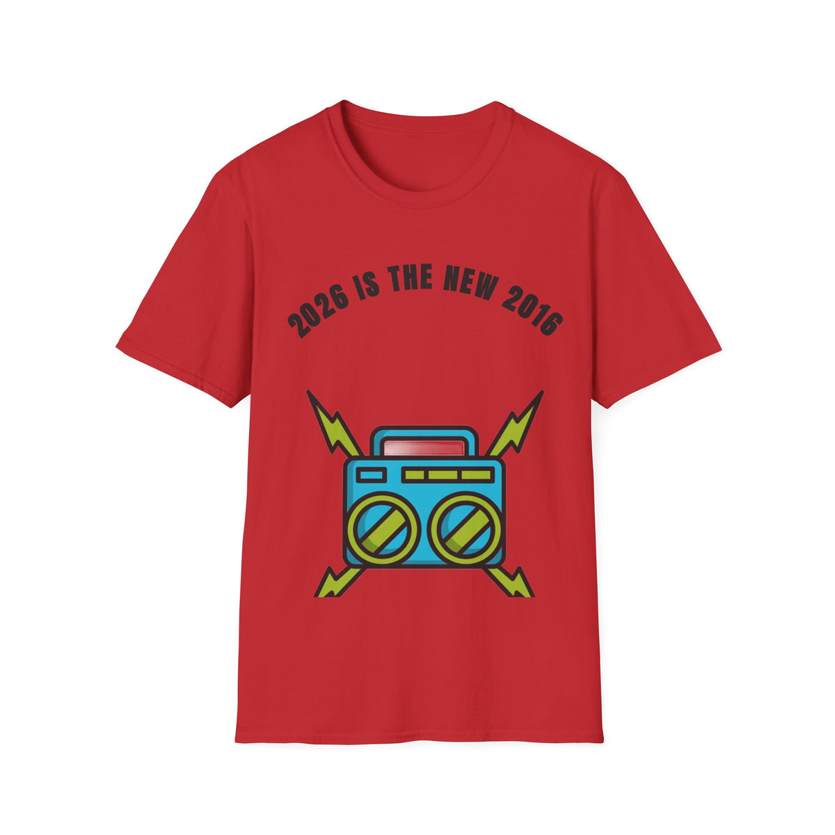 2026 Is The New 2016 T-Shirt — Retro Boombox Graphic Tee - Trending Now - September 2026