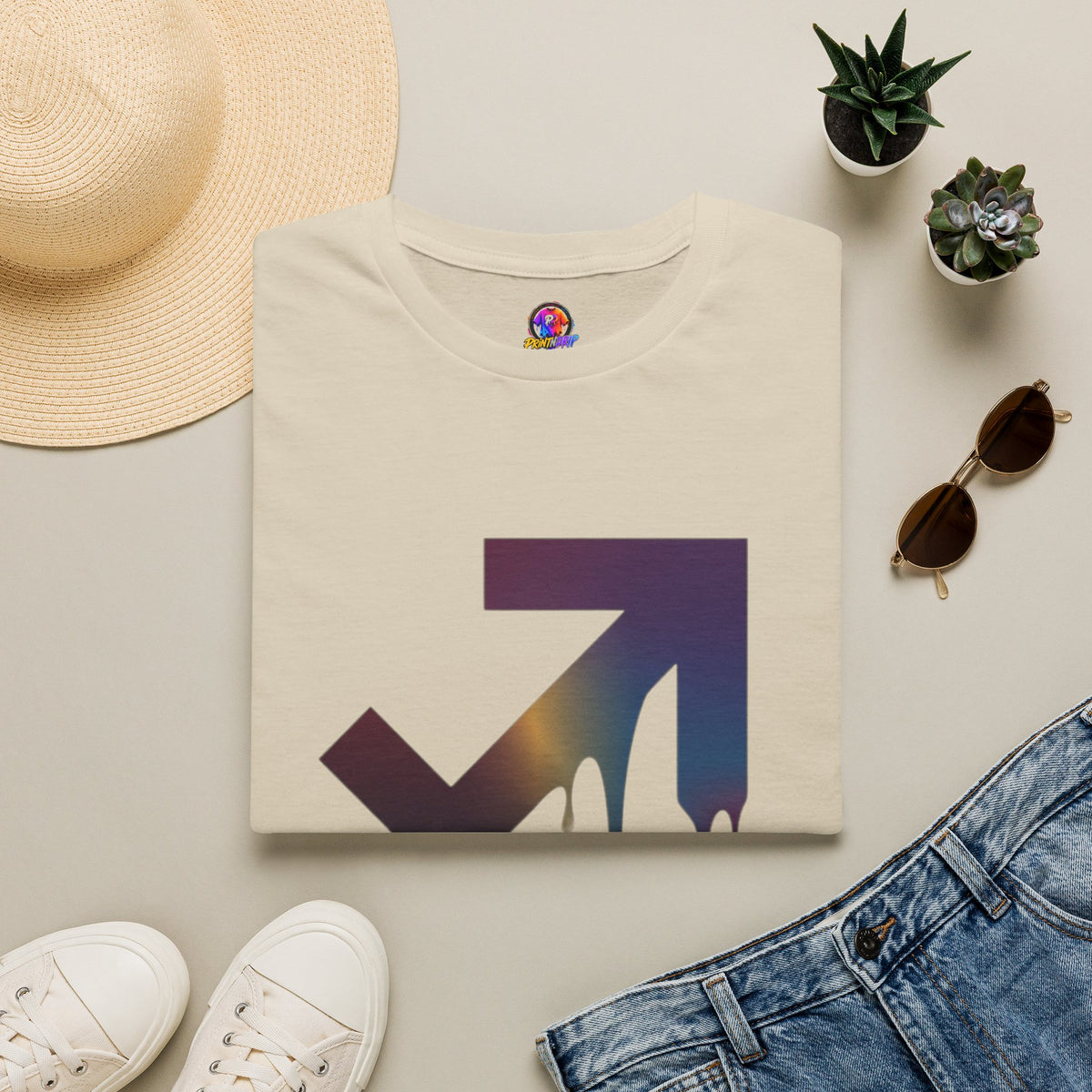 Sagittarius Drip T-Shirt — Gradient Astrological Arrow Tee