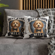 Best in Show Personalized Dog Pillowcase — Custom Name & Class of 2026 Decorative Throw Pillowcase Milo Bailey Dog Dad Mom